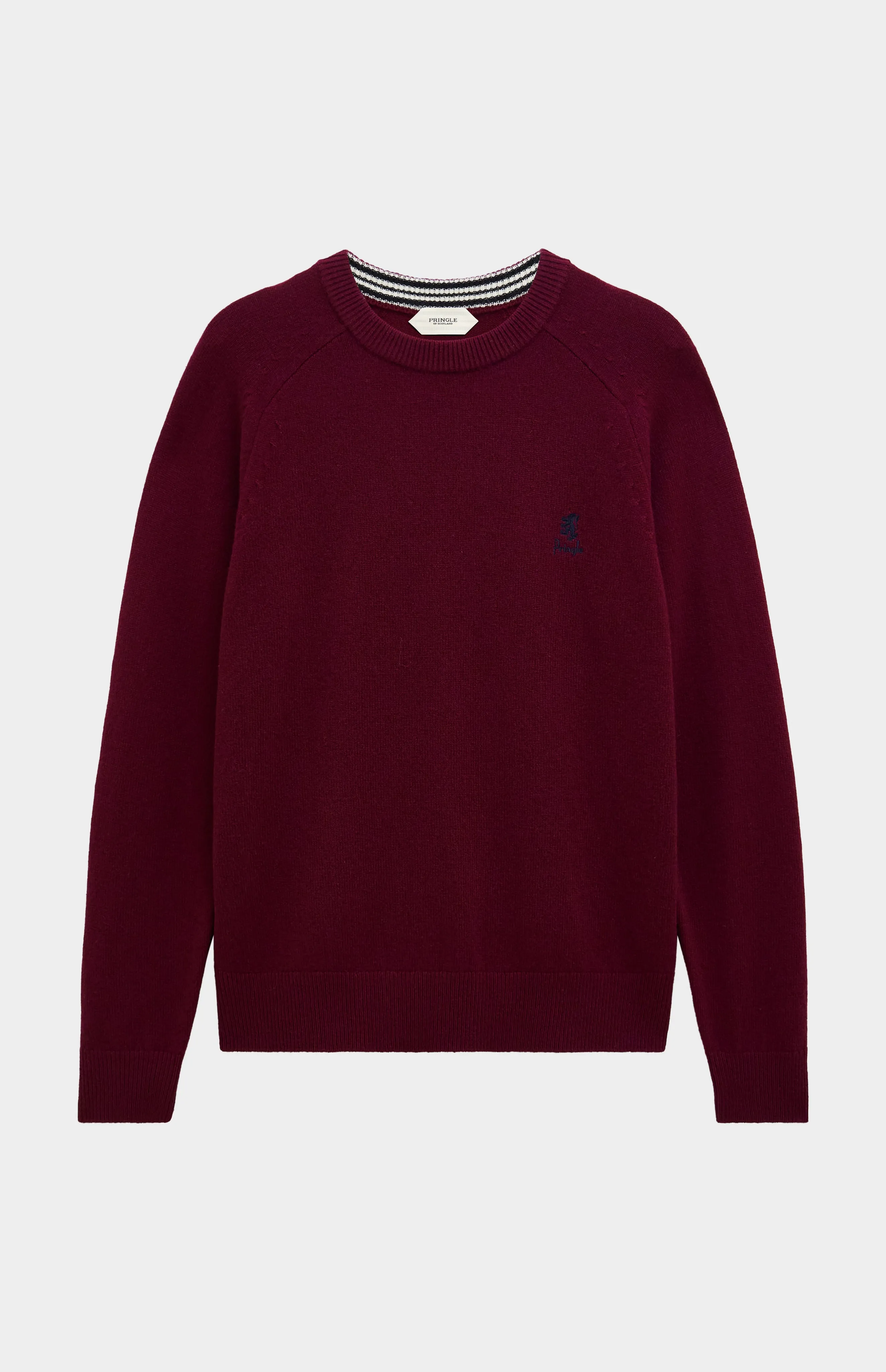 Men's Classic Crew Neck Supersoft Lambswool Jumper In Burgundy sold by Pringle of Scotland product image thumbnail 2