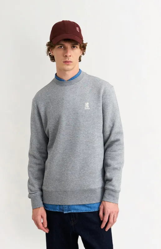 Men's Crew Neck Sweatshirt In Grey Melange sold by Pringle of Scotland