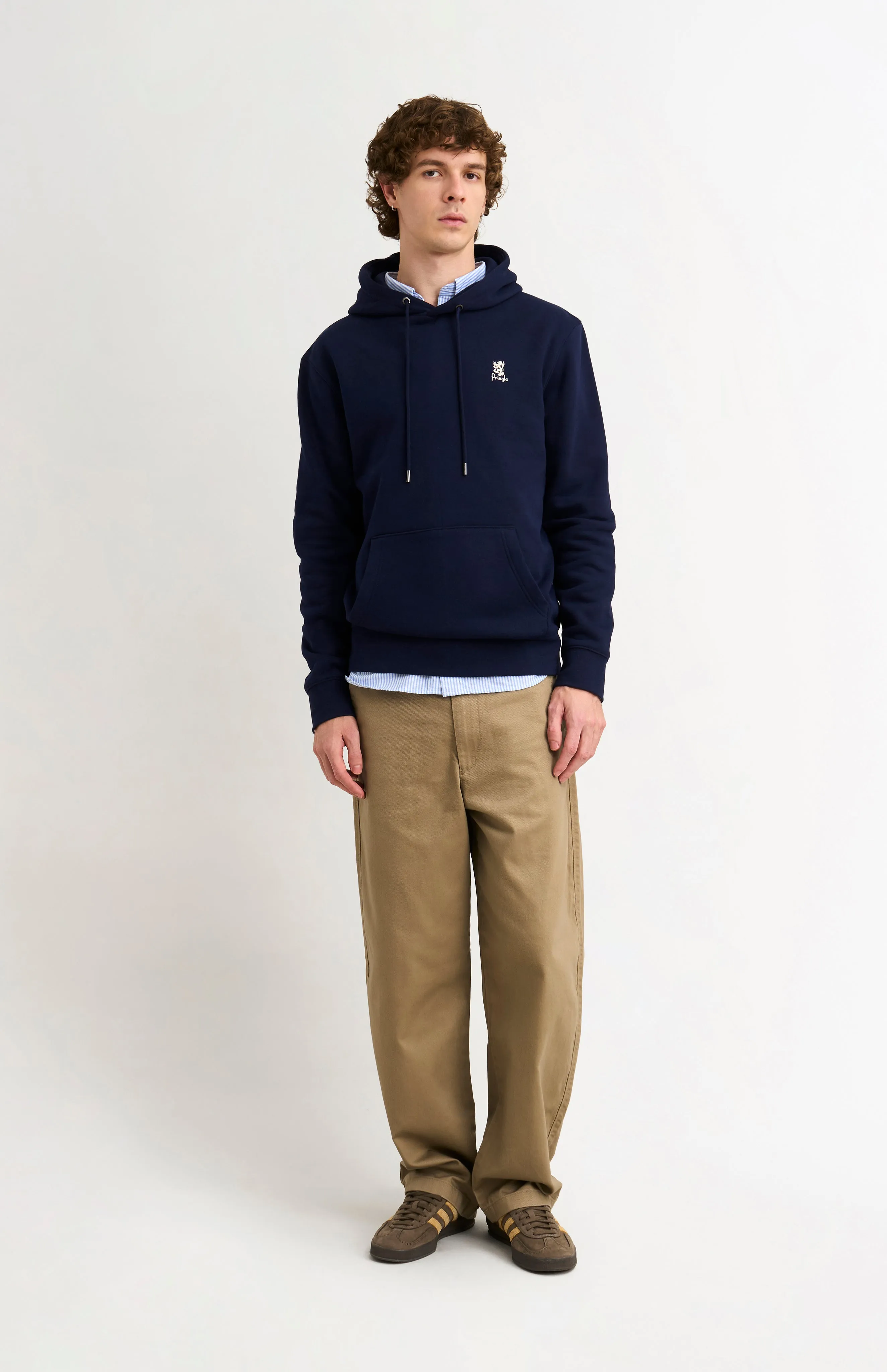 Men's Hooded Jumper In Navy Blue sold by Pringle of Scotland product image thumbnail 2