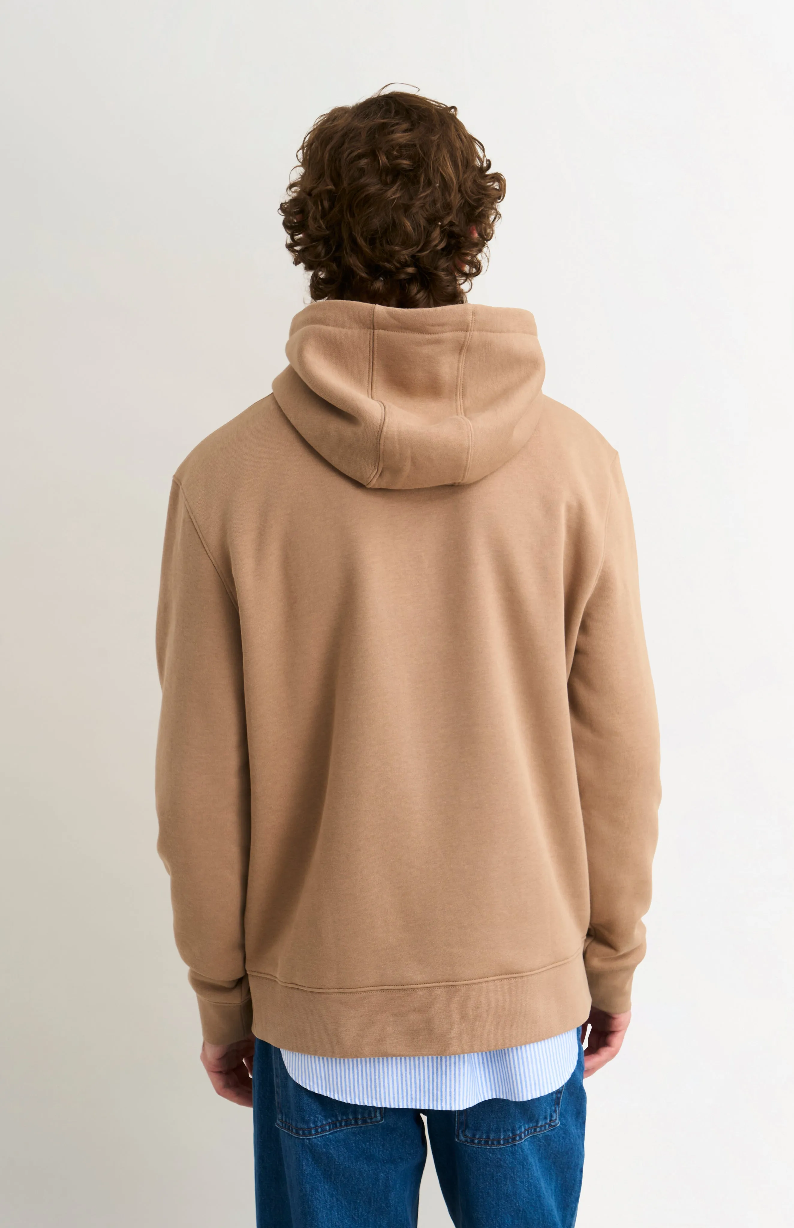 Men's Hooded Jumper In Mushroom sold by Pringle of Scotland product image thumbnail 5