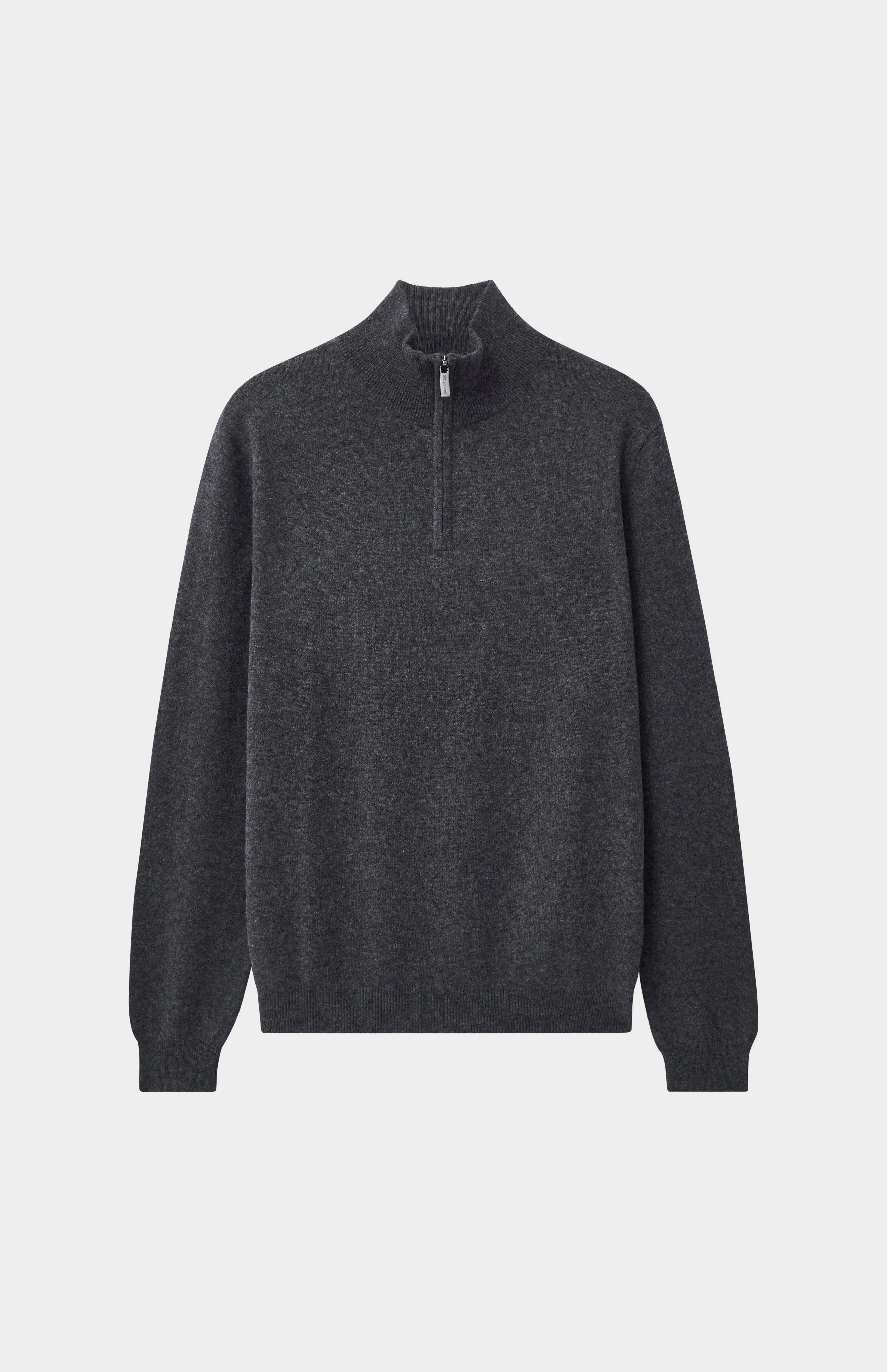 Men's Qtr Zip Cashmere Classic Jumper In Charcoal sold by Pringle of Scotland product image thumbnail 2