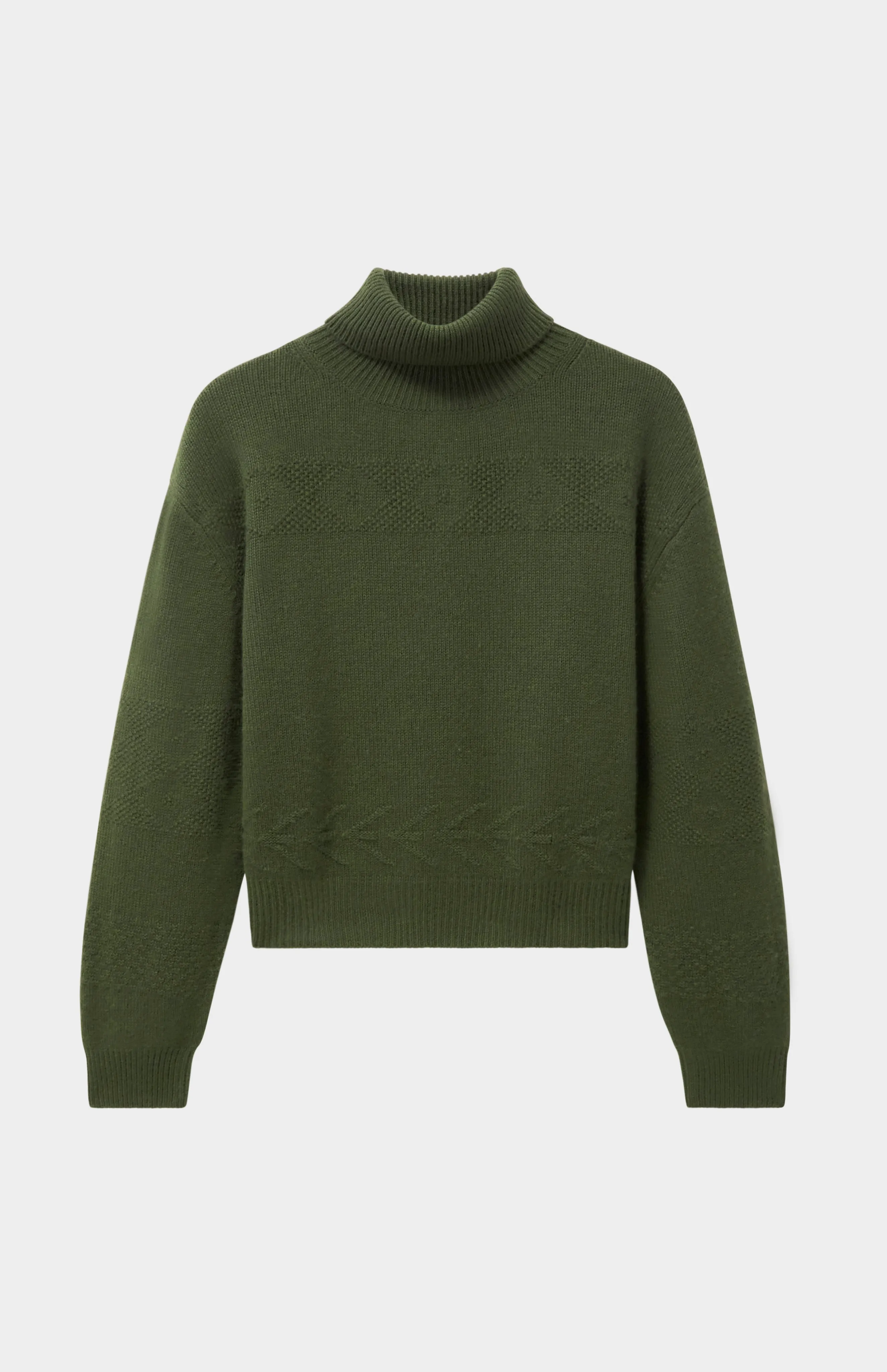 Womens Roll Neck Cashmere Jumper In Evergreen sold by Pringle of Scotland product image thumbnail 2
