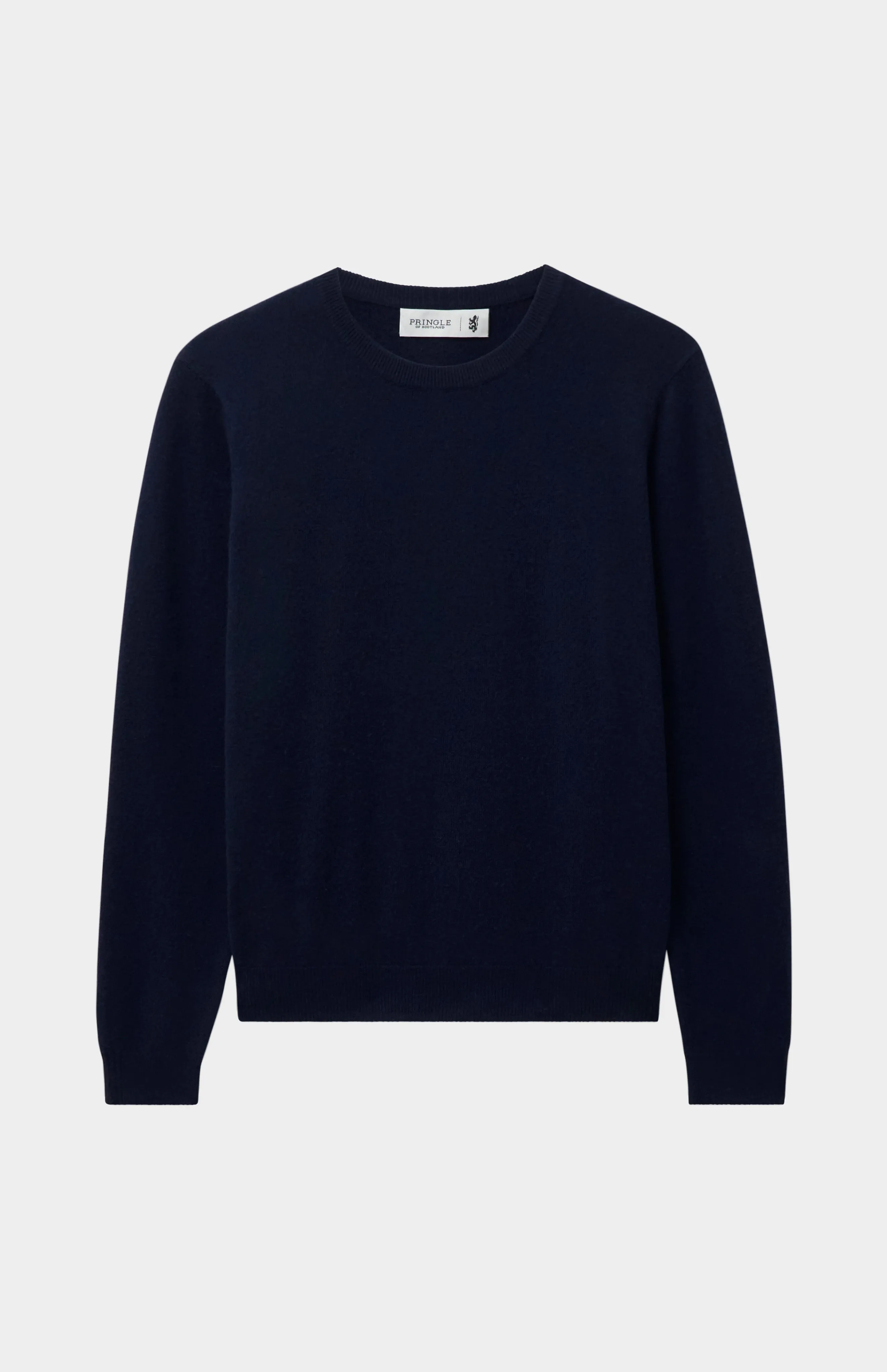 Womens Classic Round Neck Cashmere Jumper In Navy Melange sold by Pringle of Scotland product image thumbnail 2
