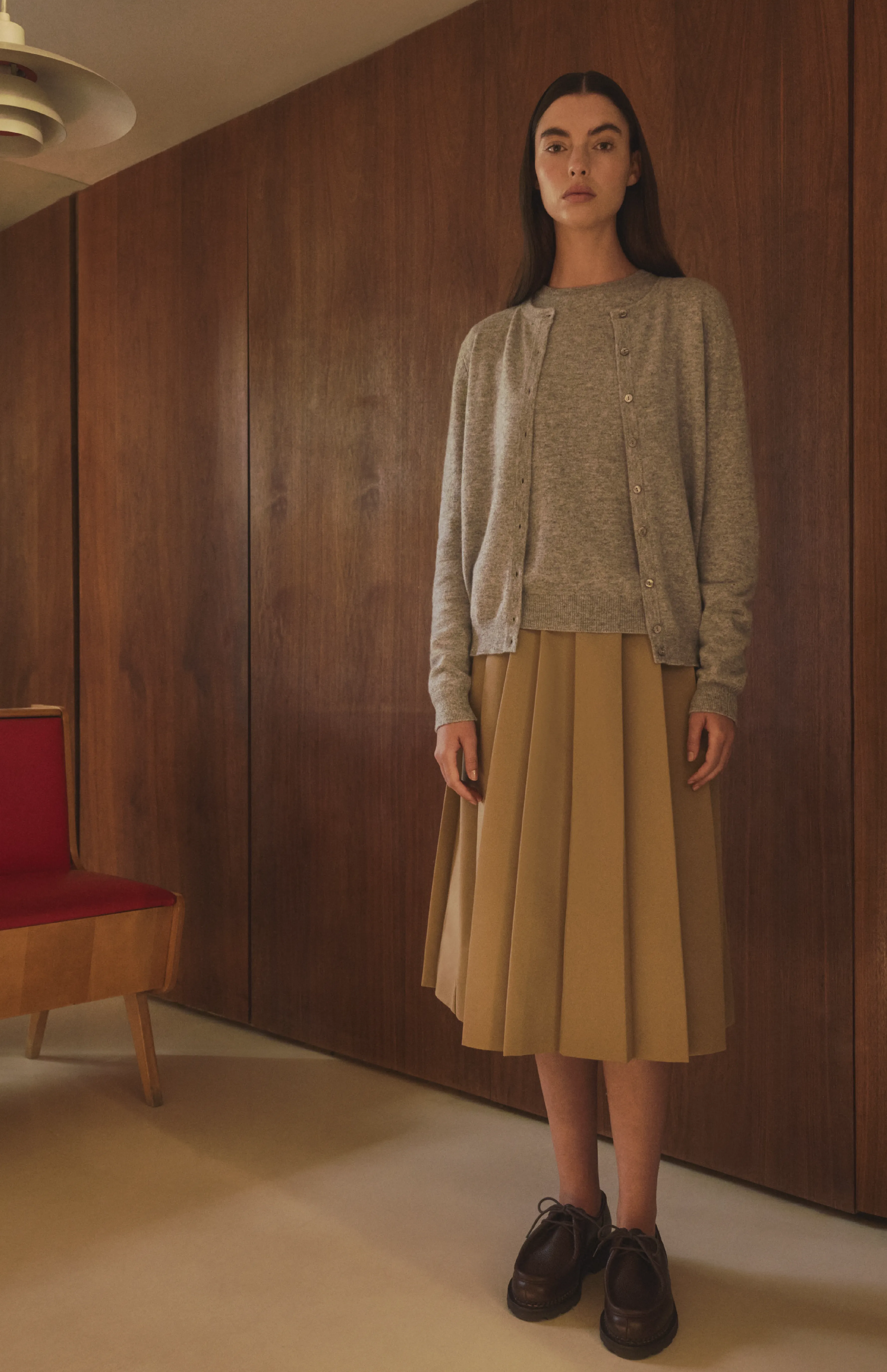 Womens Classic Round Neck Cashmere Jumper In Silver Melange sold by Pringle of Scotland product image thumbnail 2