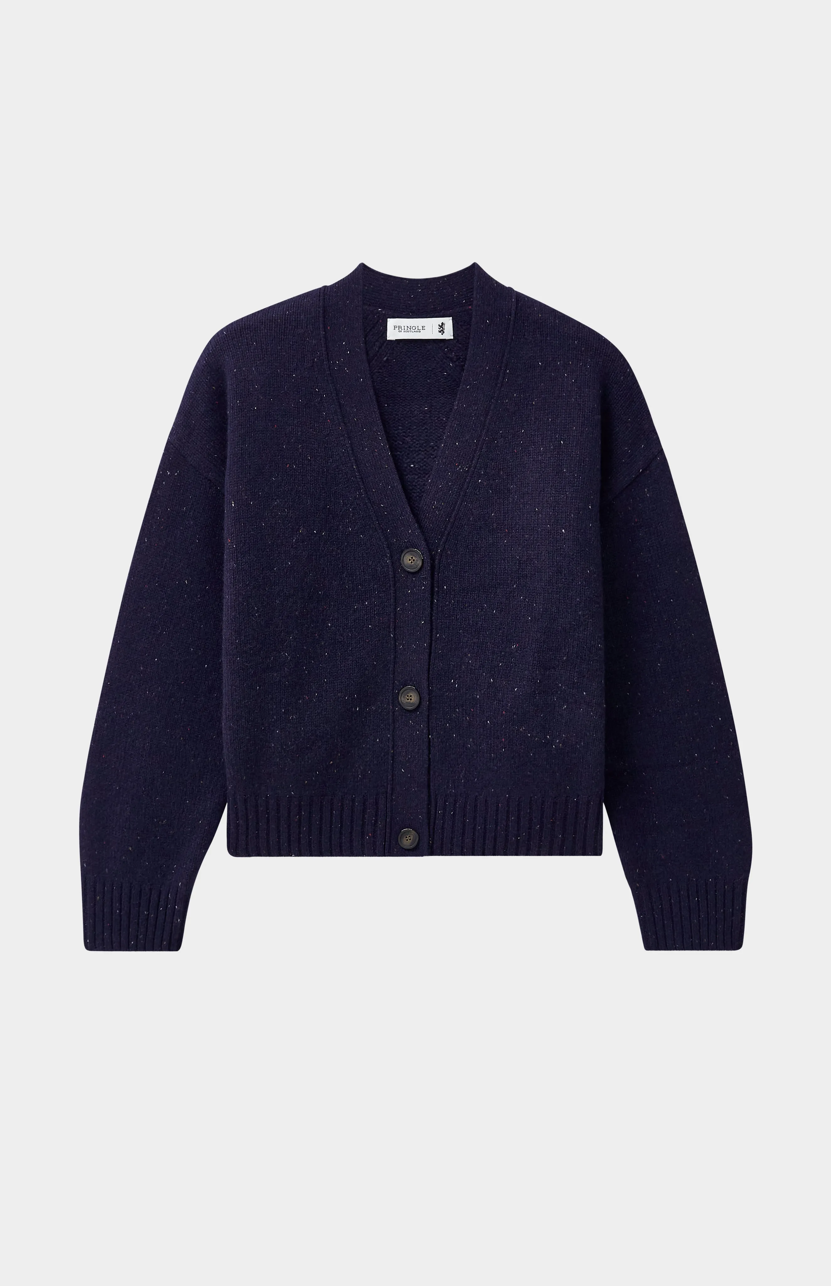 Womens Chunky Cashmere Cardigan In Indigo sold by Pringle of Scotland product image thumbnail 2
