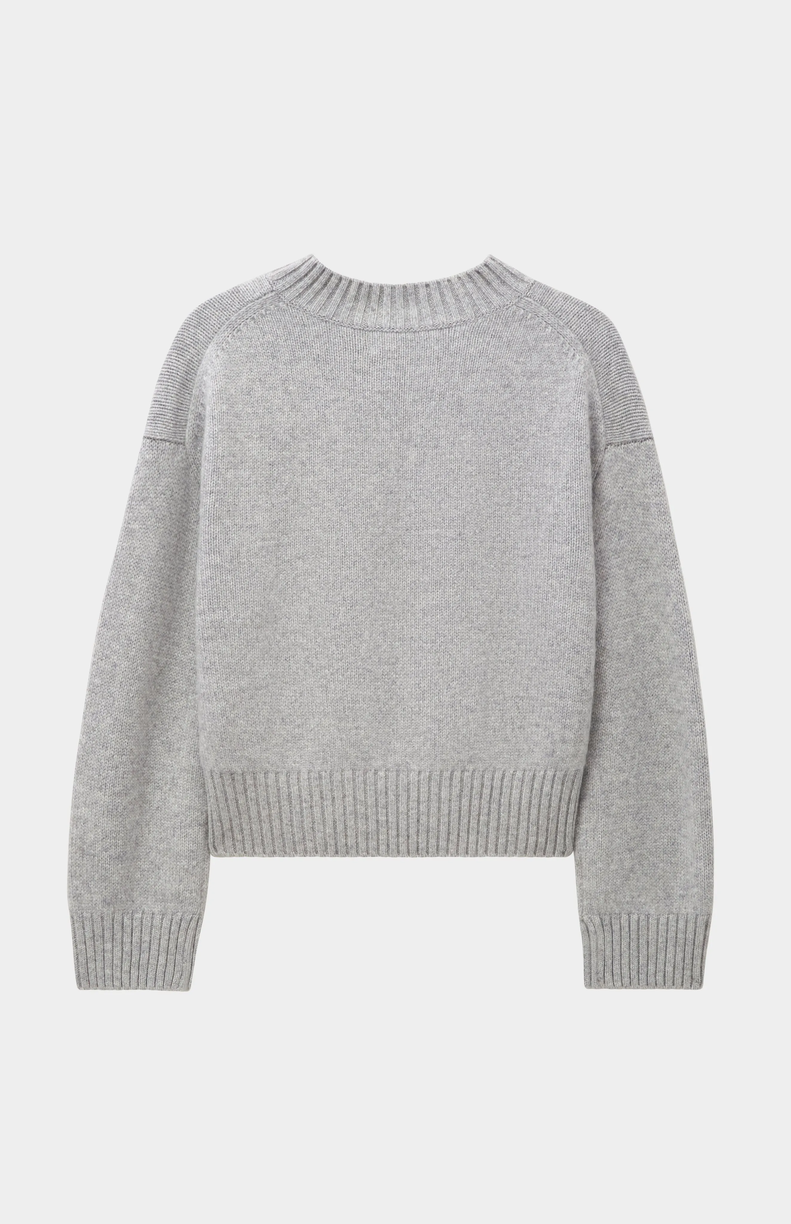 Womens V Neck Chunky Cashmere Jumper In Silver Melange sold by Pringle of Scotland product image thumbnail 4
