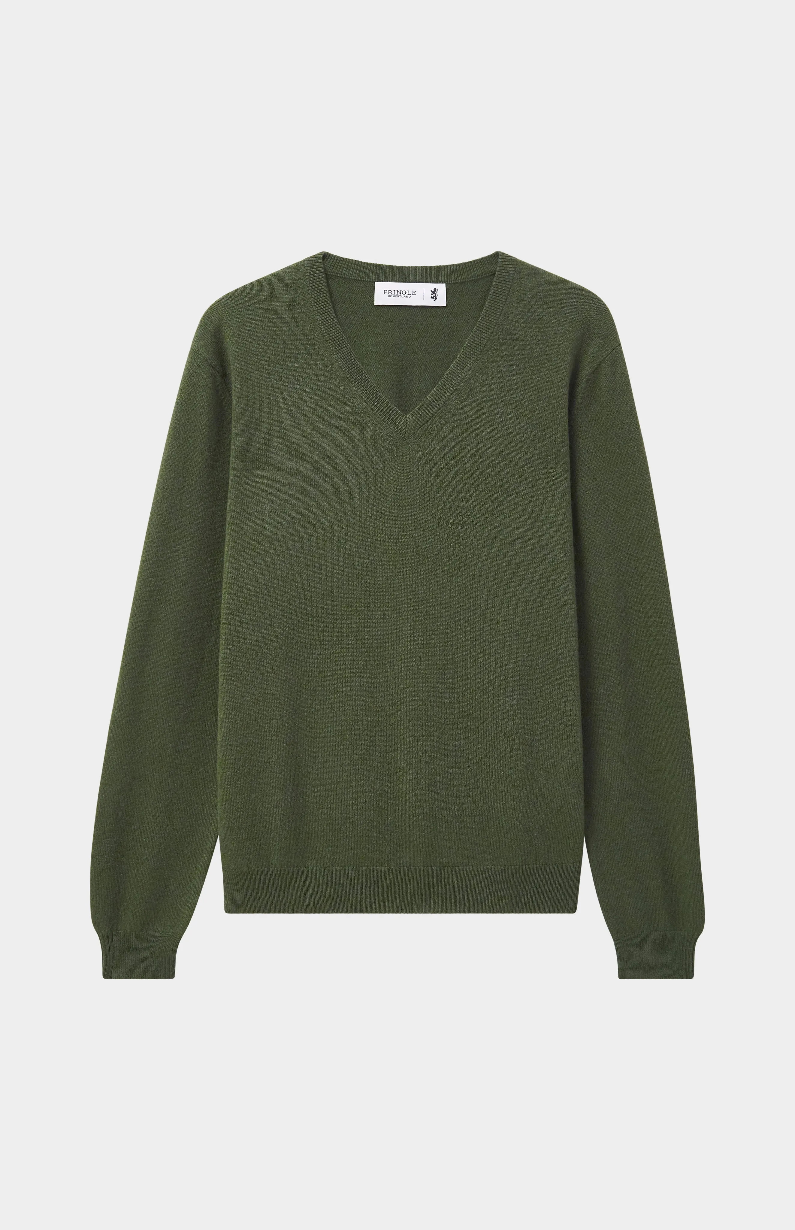 Men's Classic V Neck Cashmere Jumper In Evergreen sold by Pringle of Scotland product image thumbnail 2