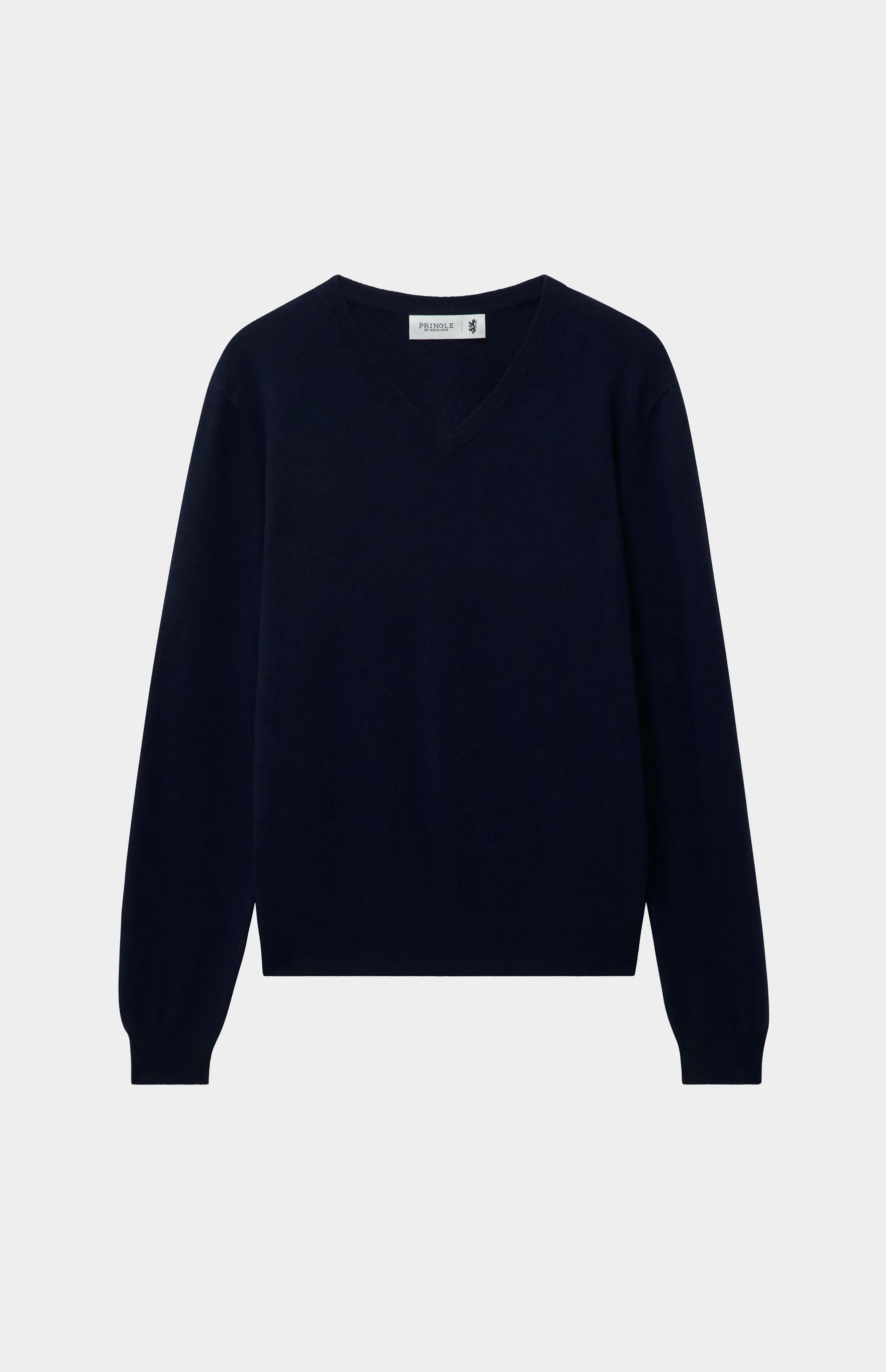 Men's Classic V Neck Cashmere Jumper In Navy Melange sold by Pringle of Scotland product image thumbnail 2