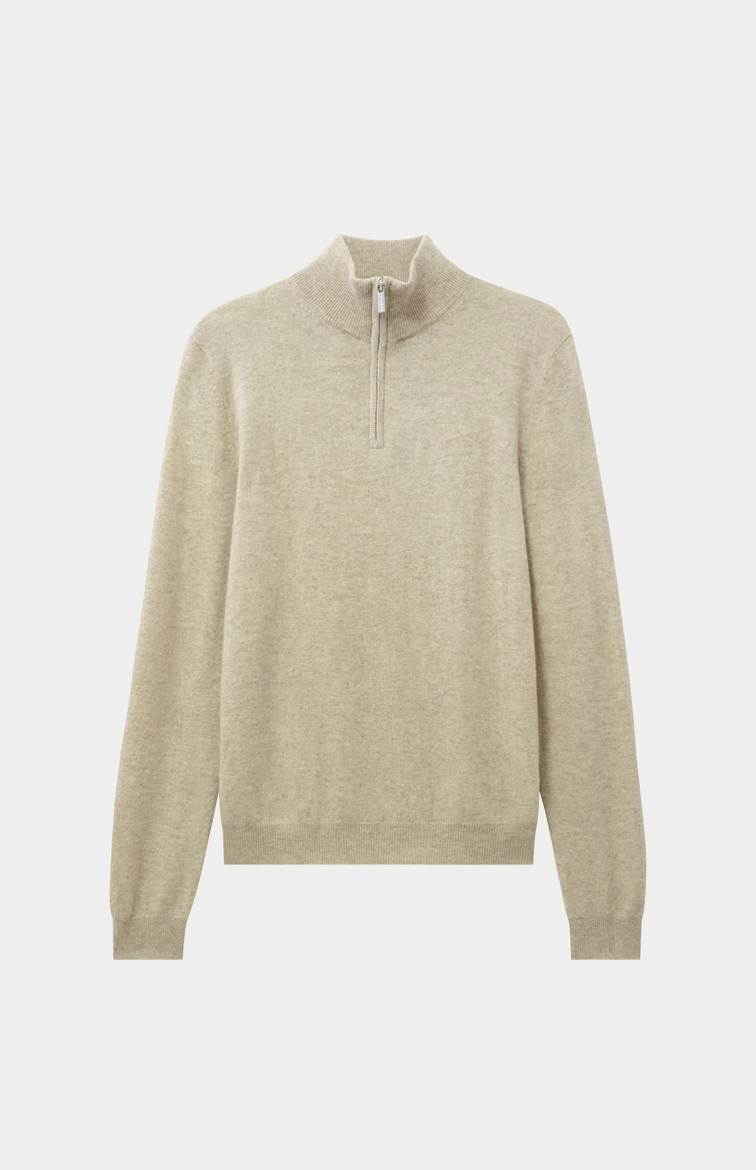 Men's Qtr Zip Cashmere Classic Jumper In Oatmeal sold by Pringle of Scotland product image thumbnail 2