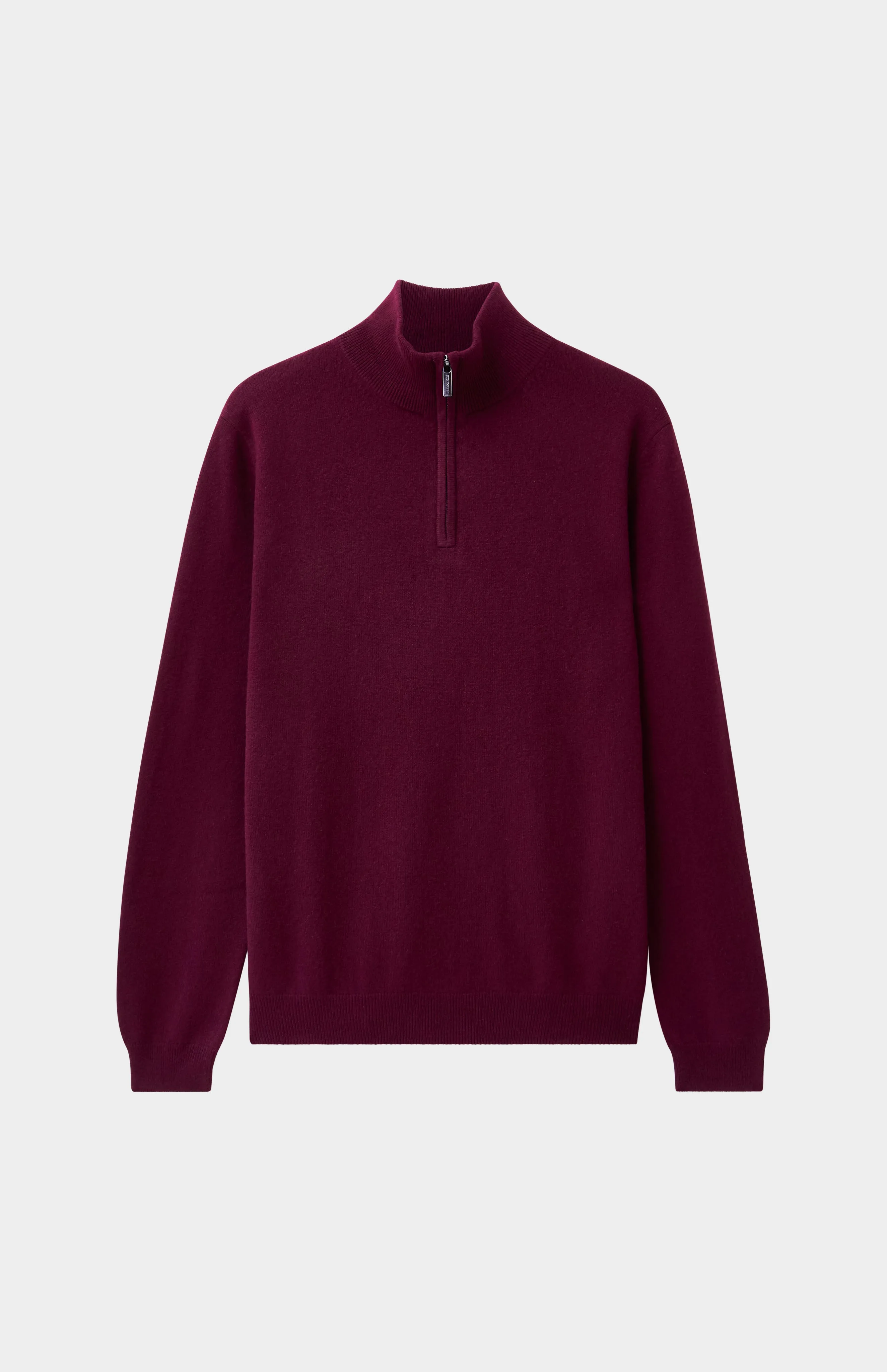 Men's Qtr Zip Cashmere Classic Jumper In Burgundy sold by Pringle of Scotland product image thumbnail 2