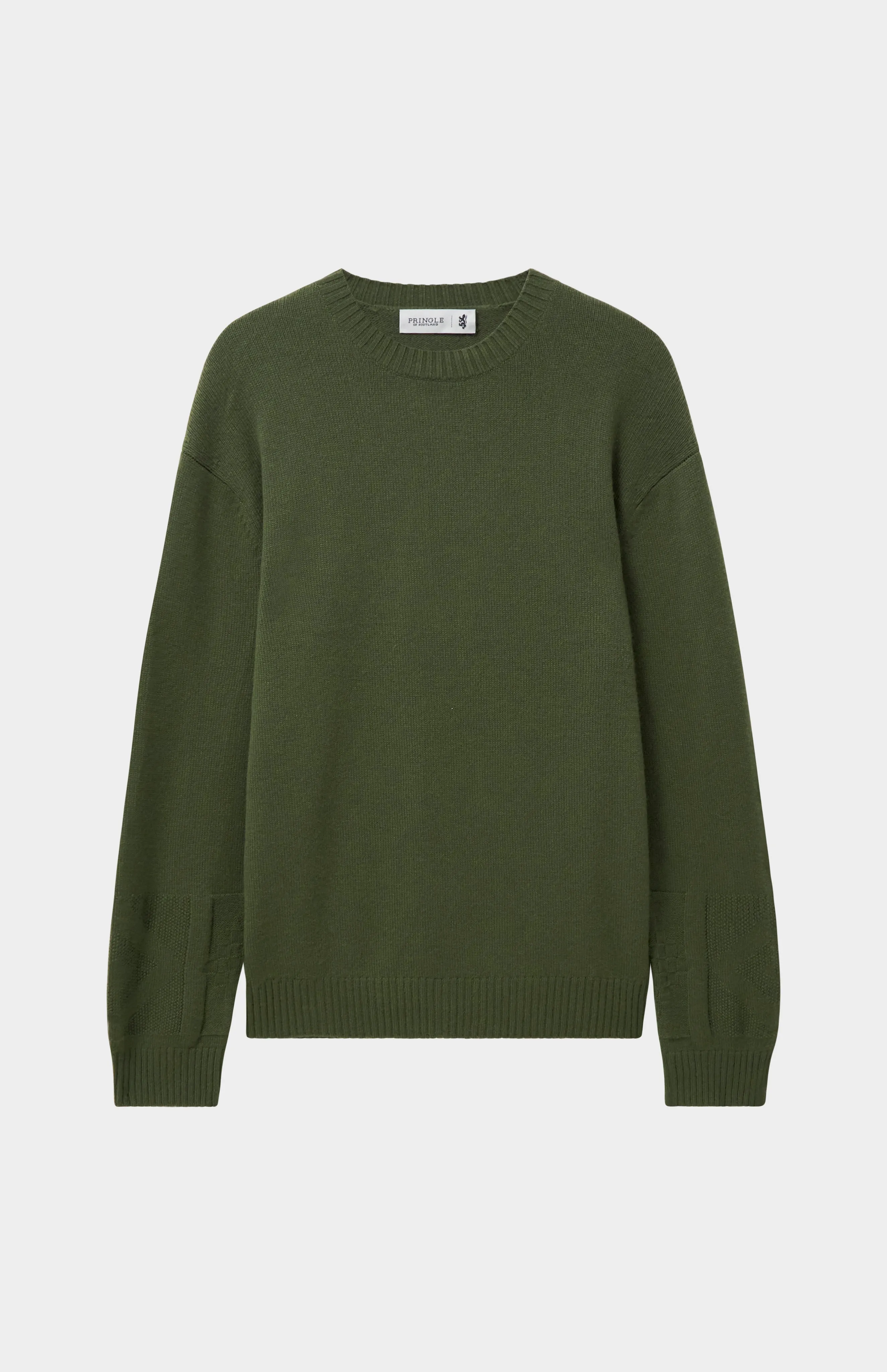 Men's Round Neck Cashmere Jumper In Evergreen sold by Pringle of Scotland product image thumbnail 2