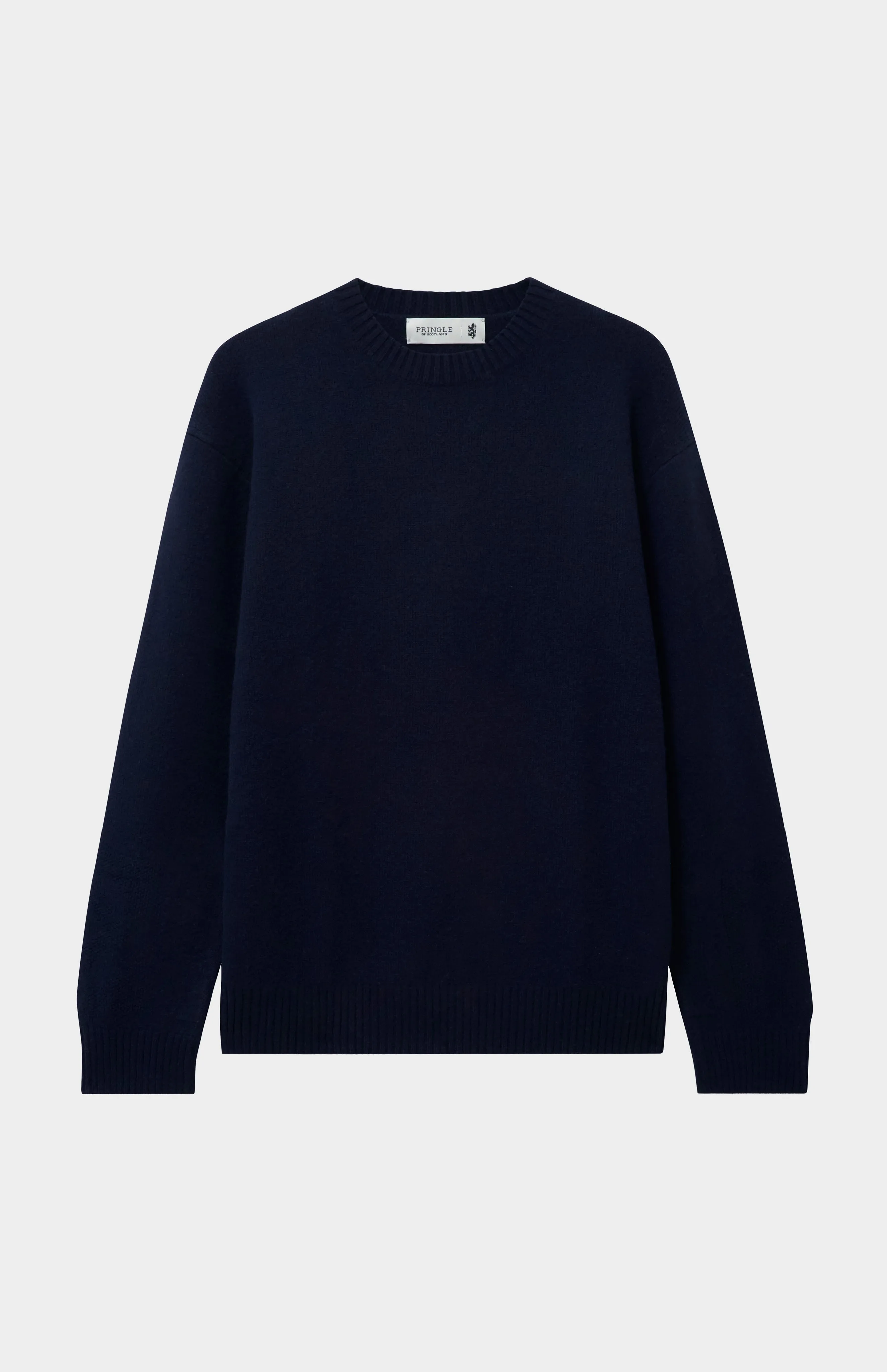 Men's Round Neck Cashmere Jumper In Navy Melange sold by Pringle of Scotland product image thumbnail 2