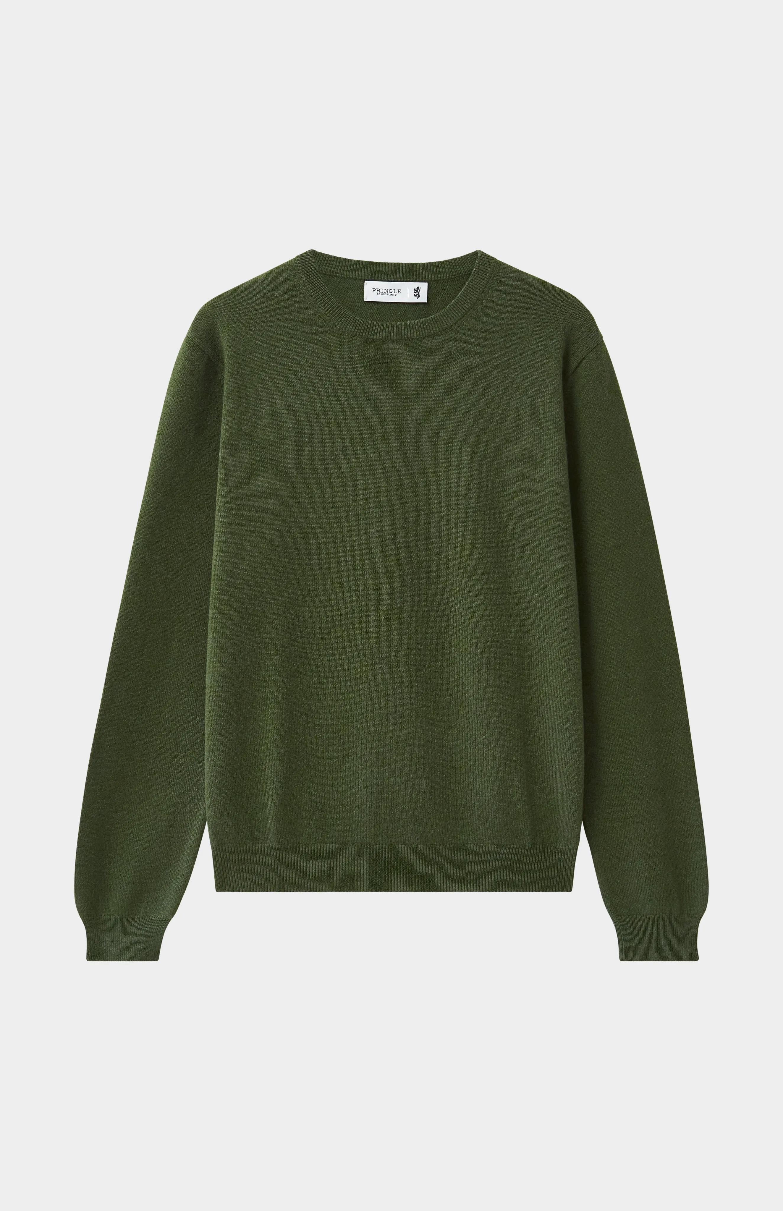 Men's Classic Round Neck Cashmere Jumper In Evergreen sold by Pringle of Scotland product image thumbnail 2