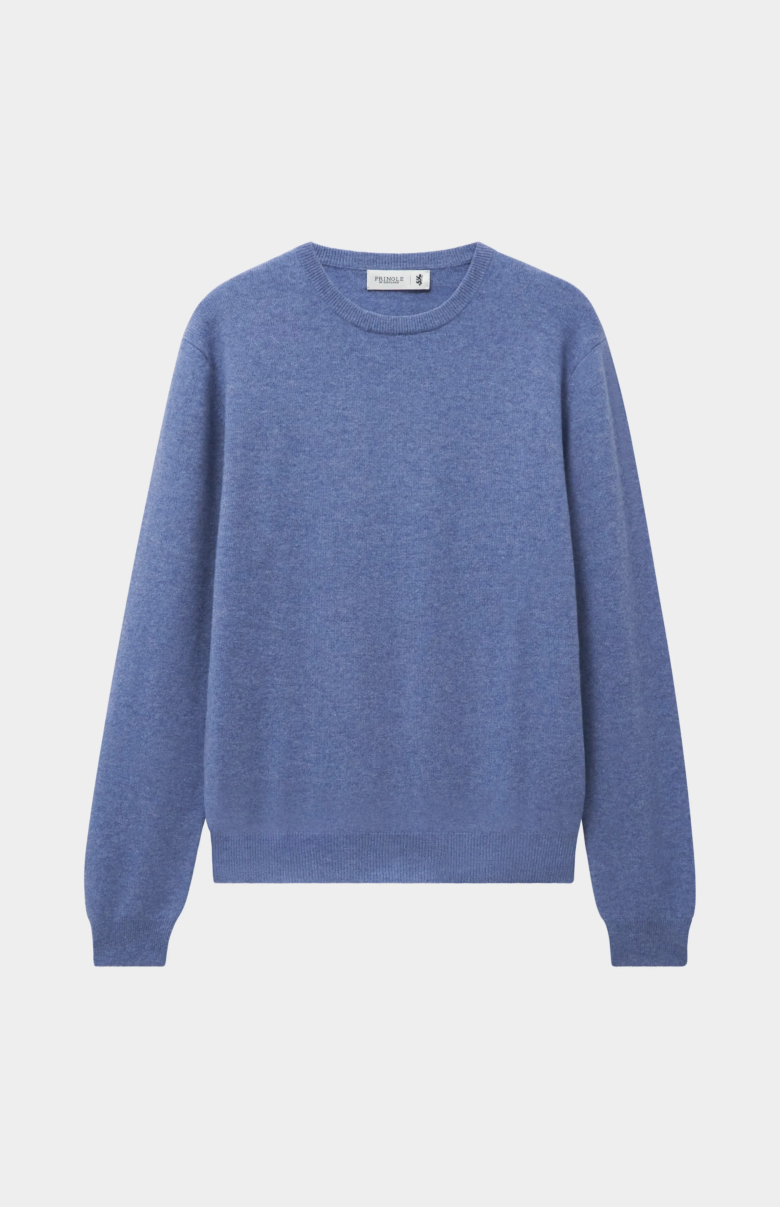 Men's Classic Round Neck Cashmere Jumper In Bue Melange sold by Pringle of Scotland product image thumbnail 2