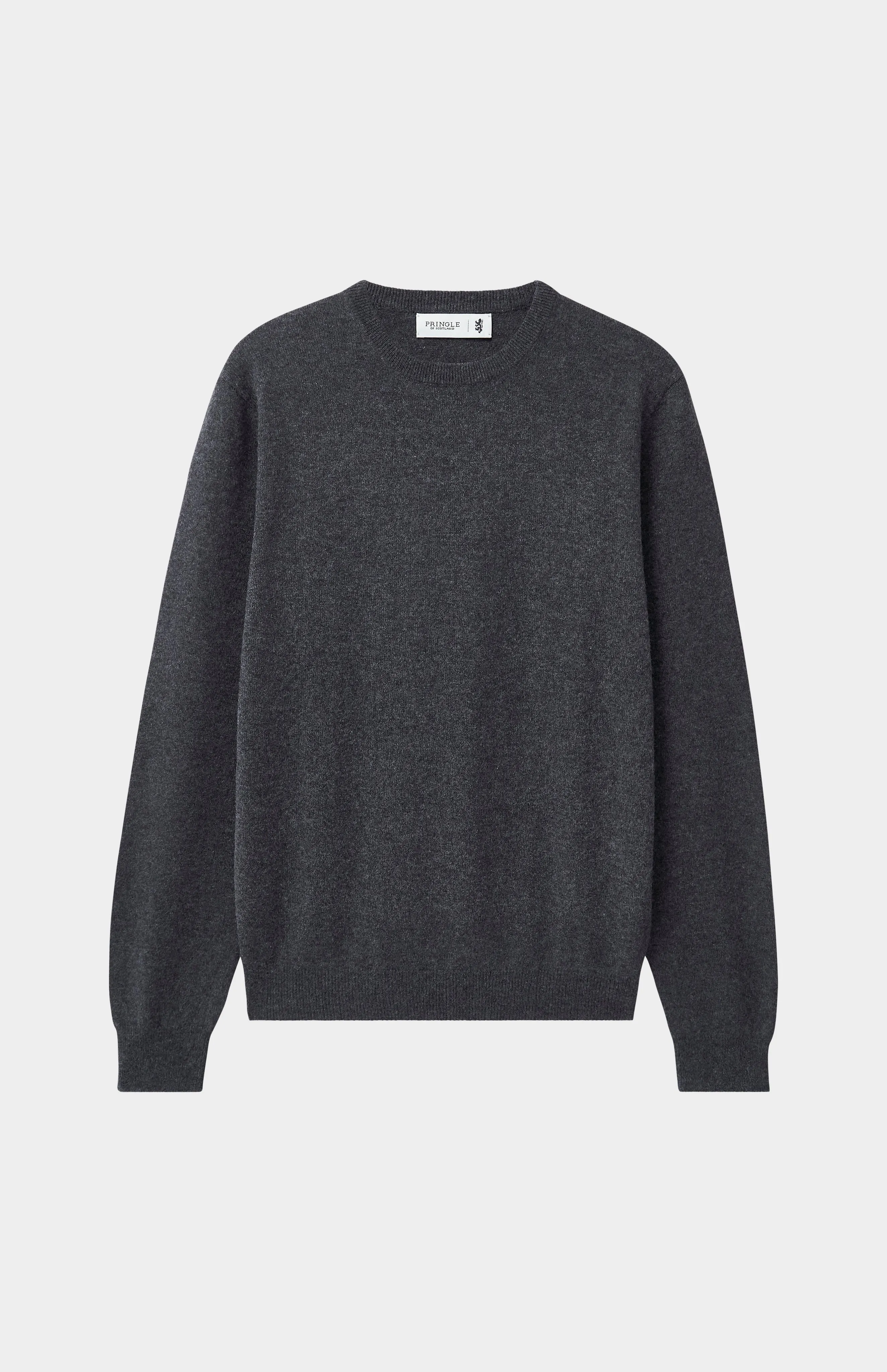 Men's Classic Round Neck Cashmere Jumper In Charcoal sold by Pringle of Scotland product image thumbnail 2