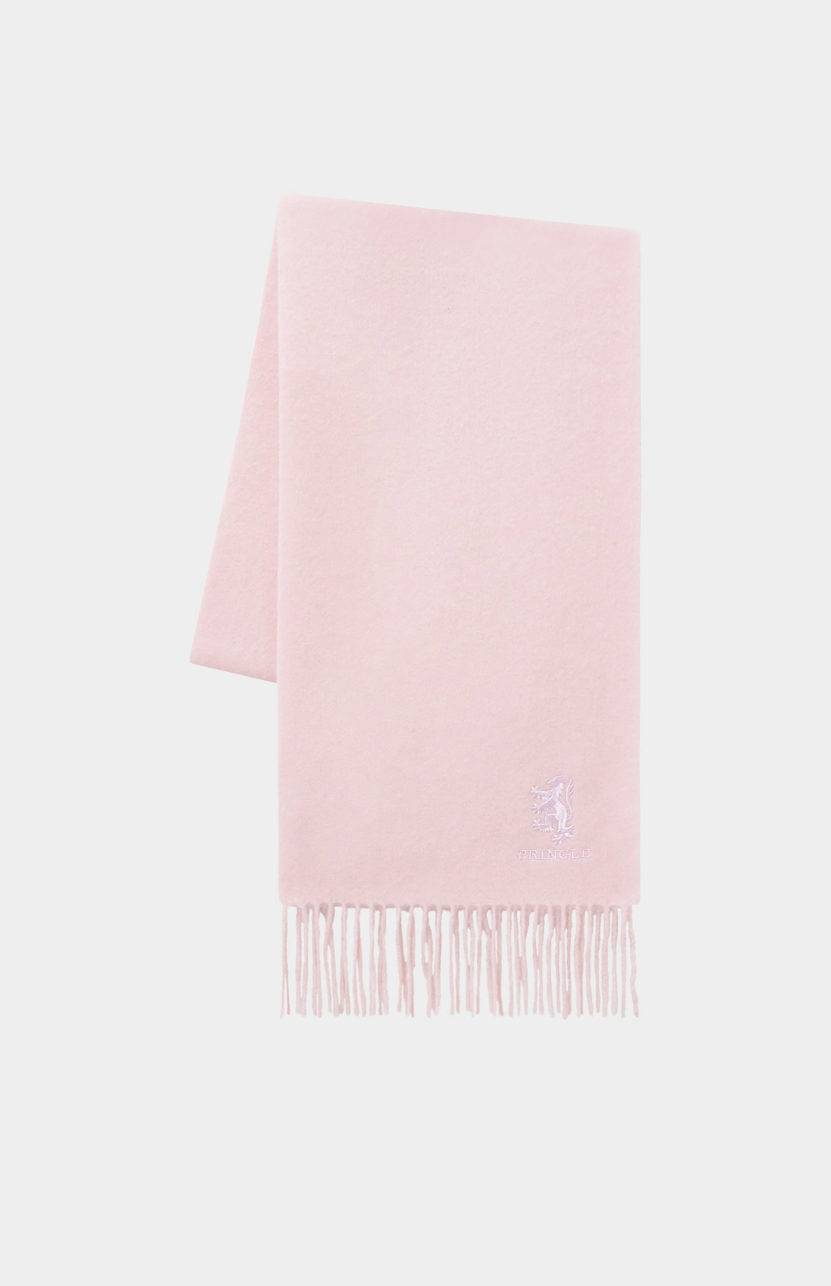 Fringed Lambswool Scarf In Pink sold by Pringle of Scotland