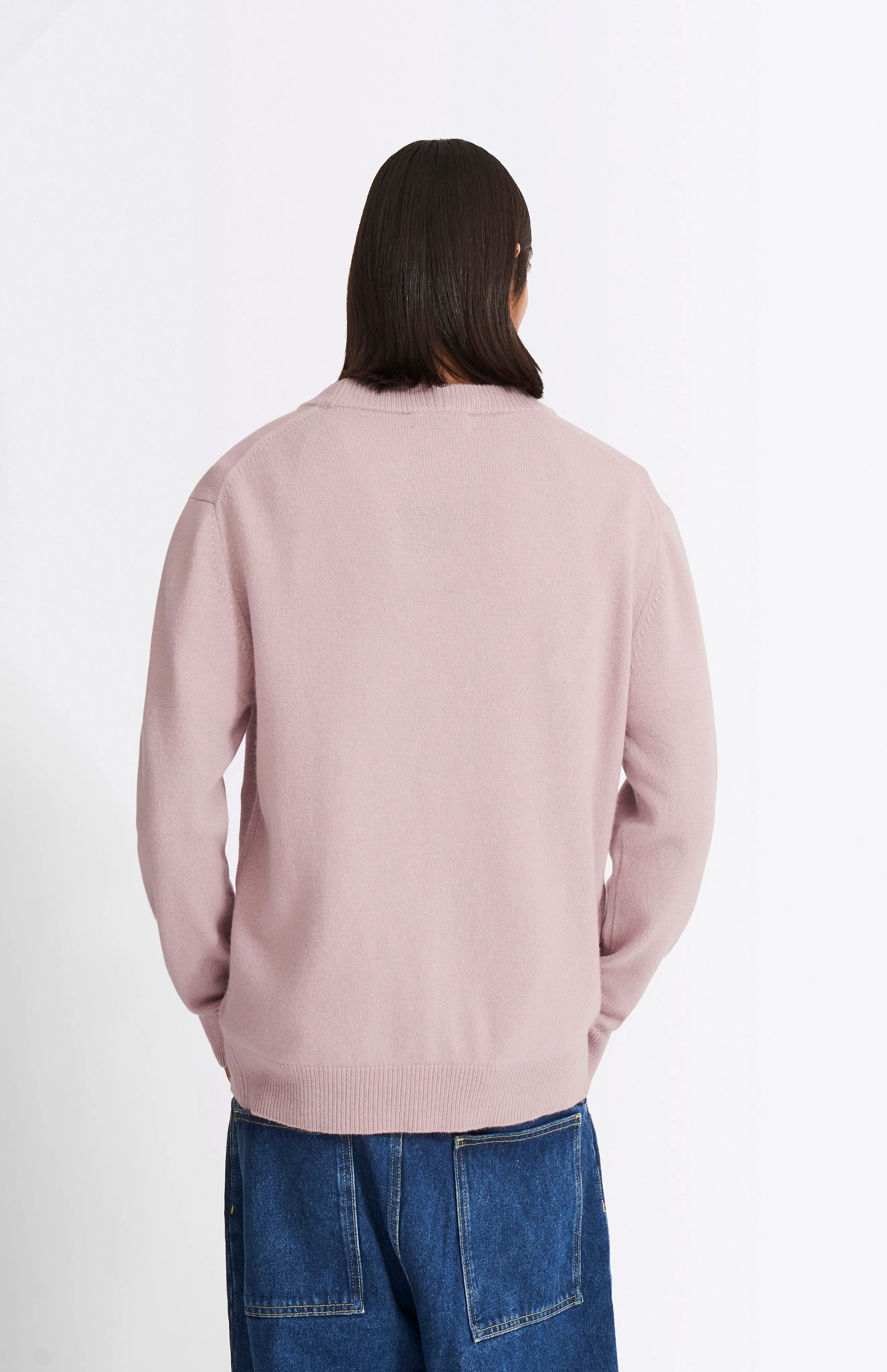 V Neck Lambswool Cardigan In Dusty Pink sold by Pringle of Scotland product image thumbnail 5