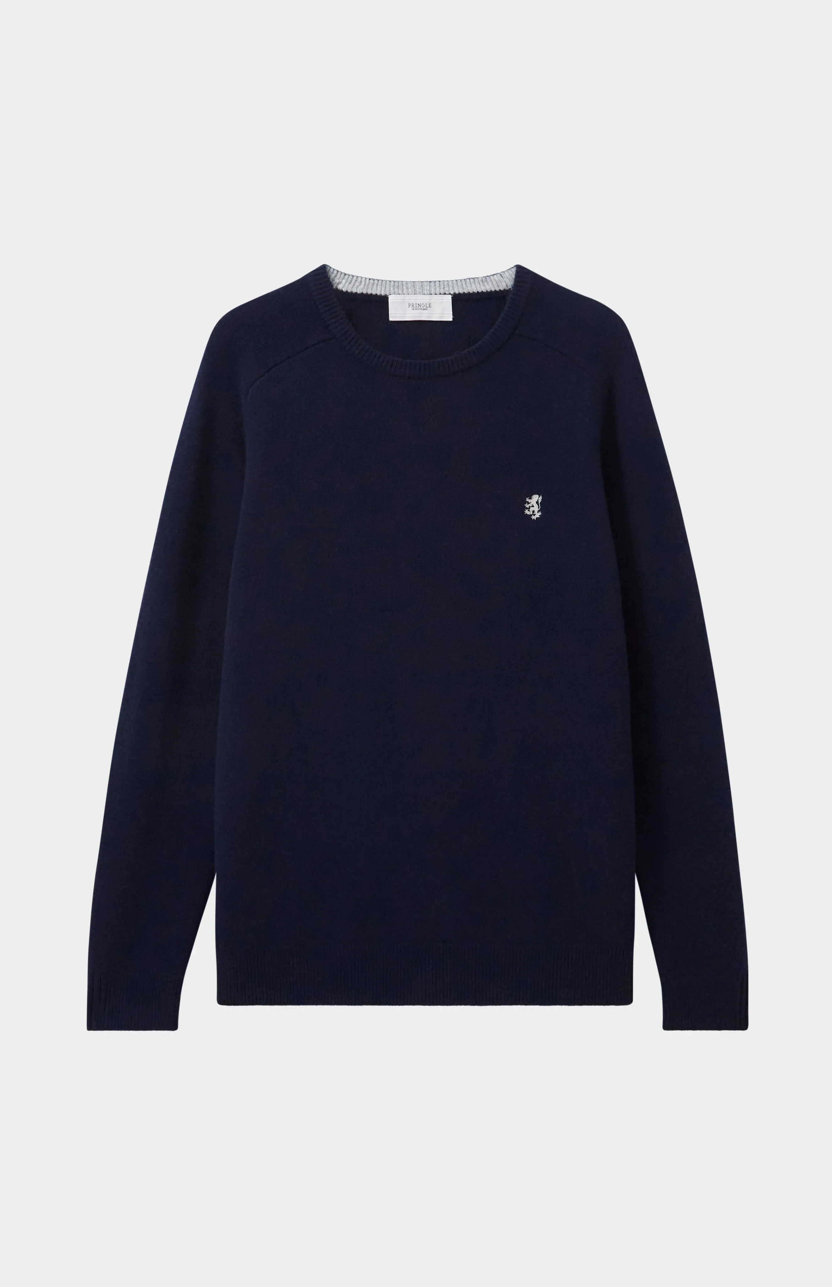 Round Neck Lambswool Contrast Jumper In Midnight sold by Pringle of Scotland product image thumbnail 4