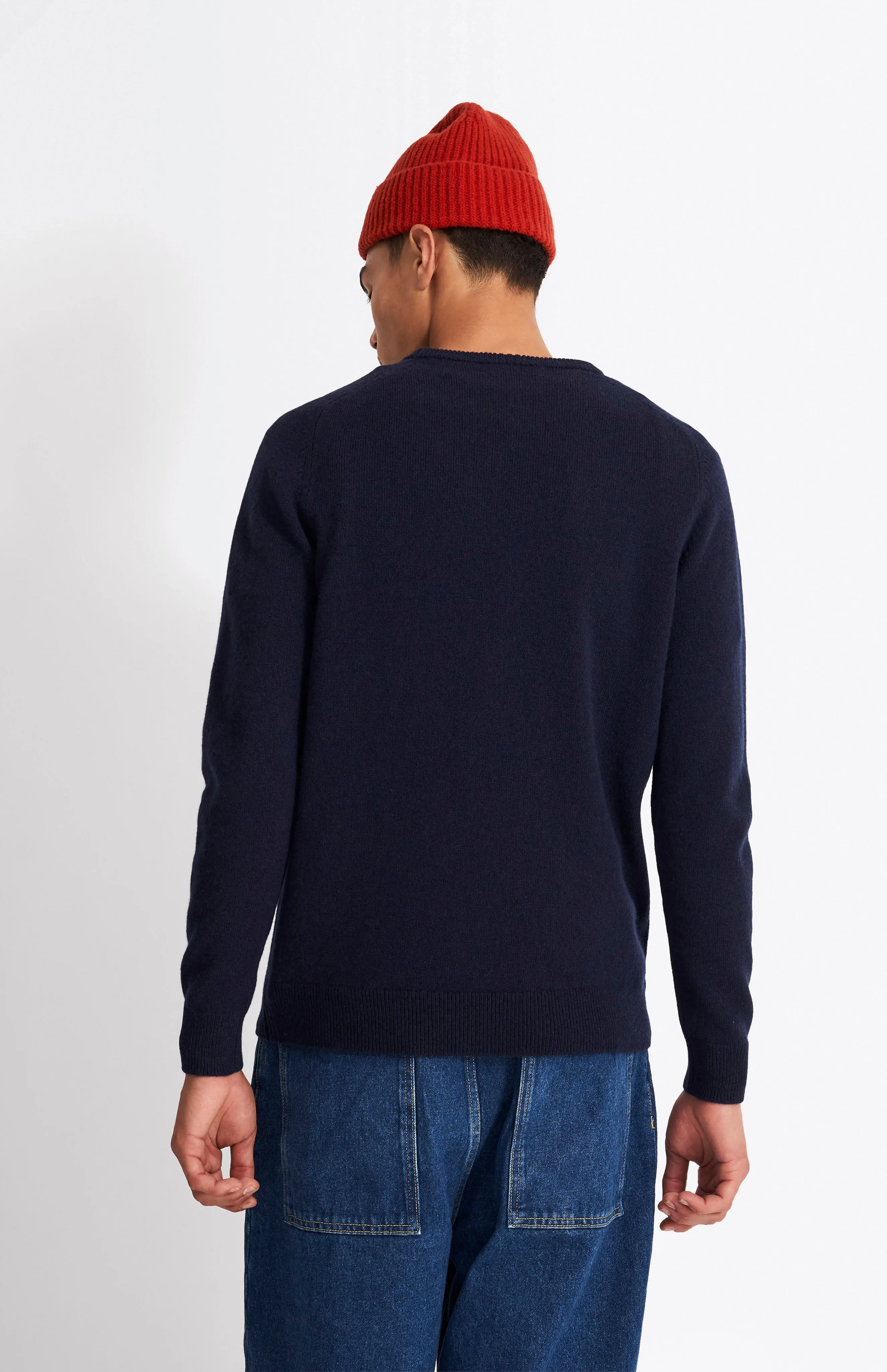 Round Neck Lambswool Contrast Jumper In Midnight sold by Pringle of Scotland product image thumbnail 5