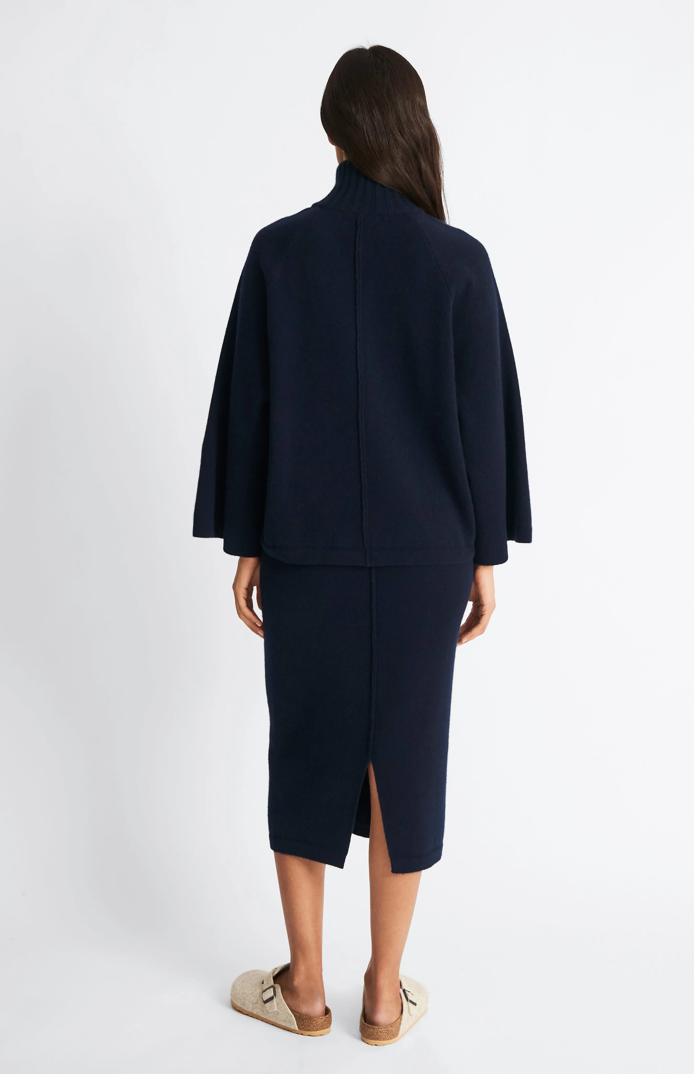 Cashmere Blend Pencil Skirt In Indigo sold by Pringle of Scotland product image thumbnail 4