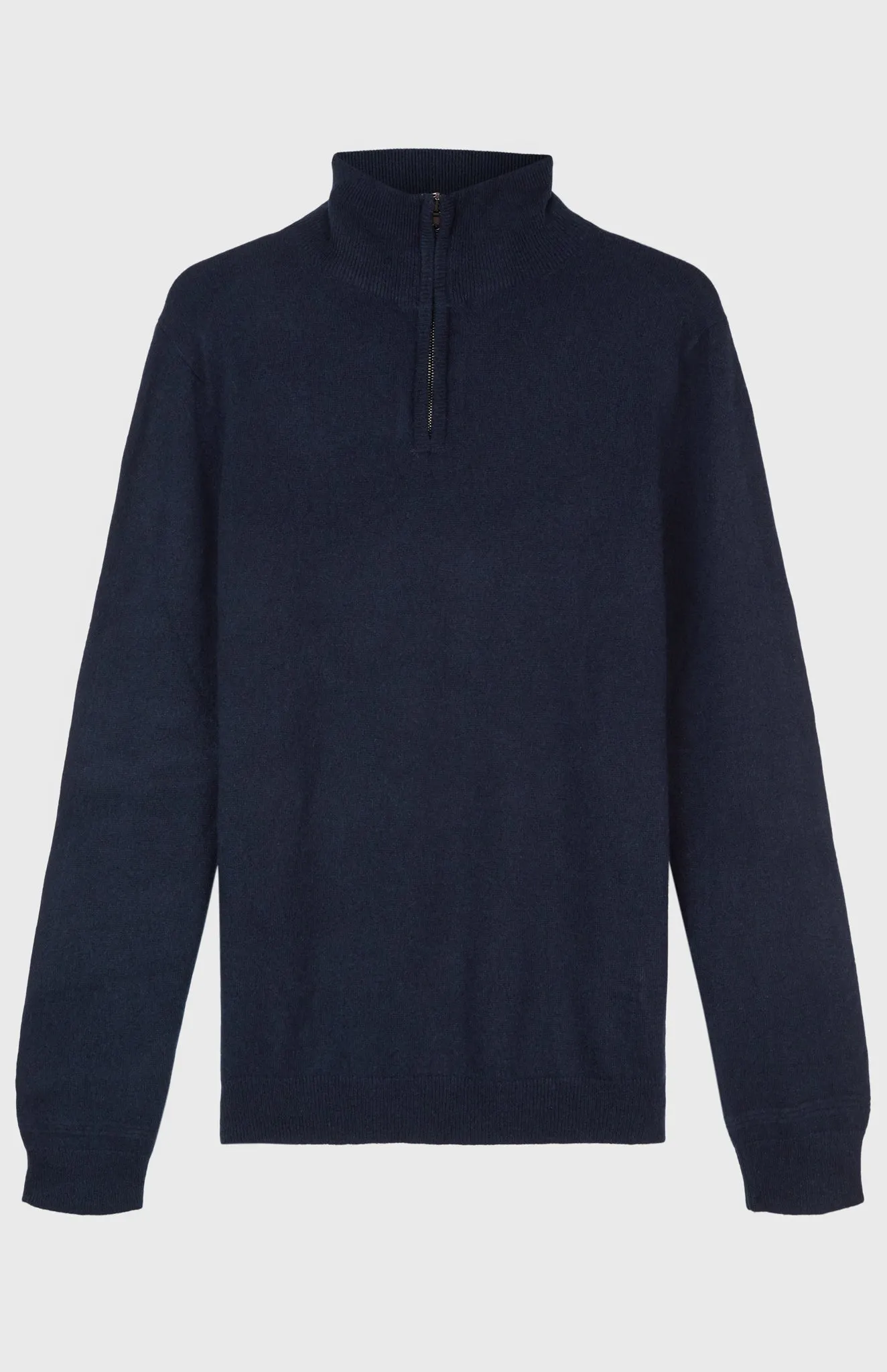 Zip Neck Cashmere Jumper In Navy sold by Pringle of Scotland product image thumbnail 5
