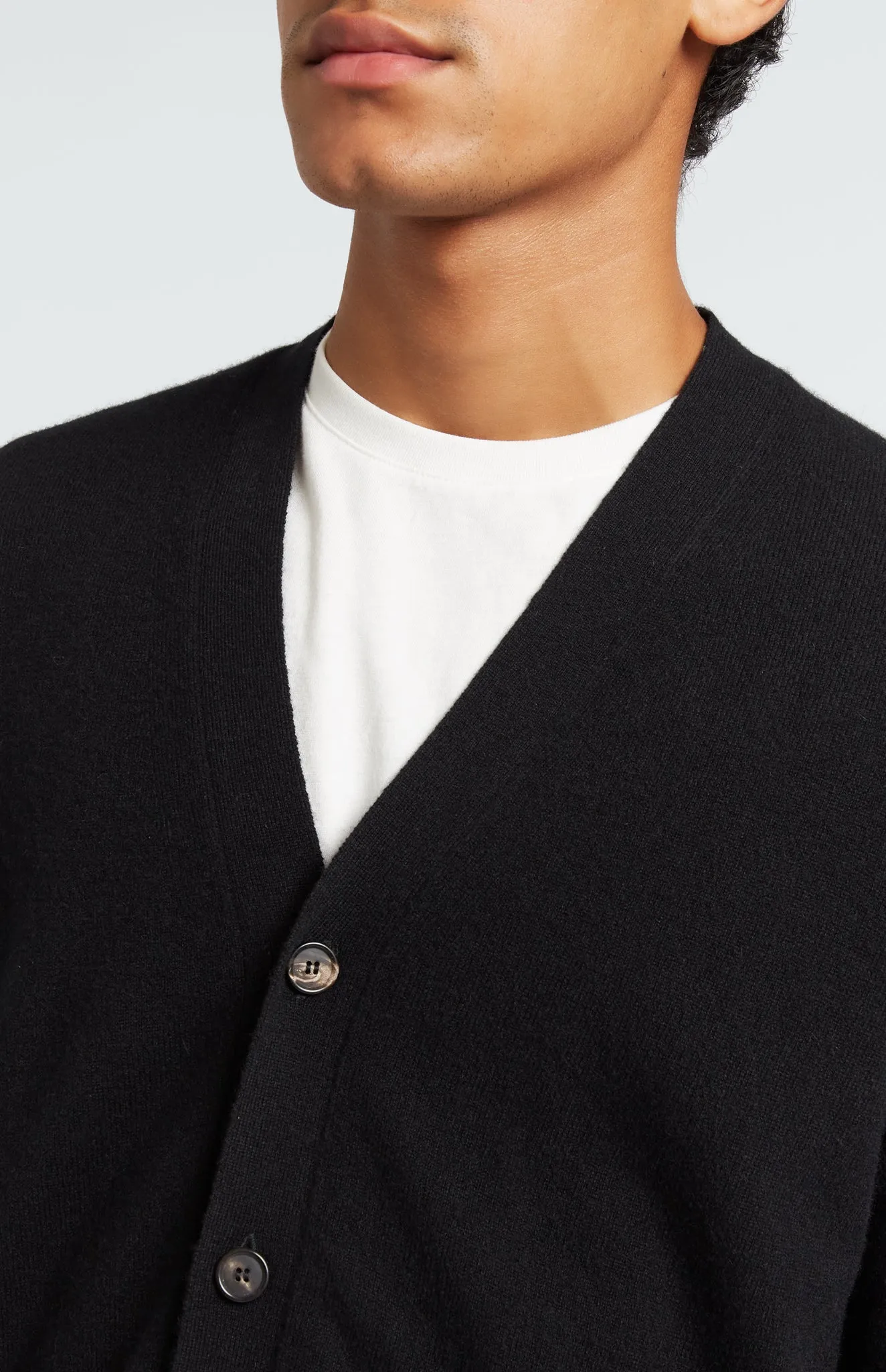 V Neck Cashmere Cardigan In Black sold by Pringle of Scotland product image thumbnail 5