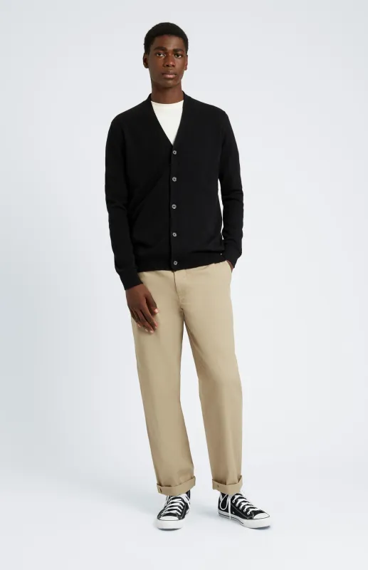 V Neck Cashmere Cardigan In Black sold by Pringle of Scotland