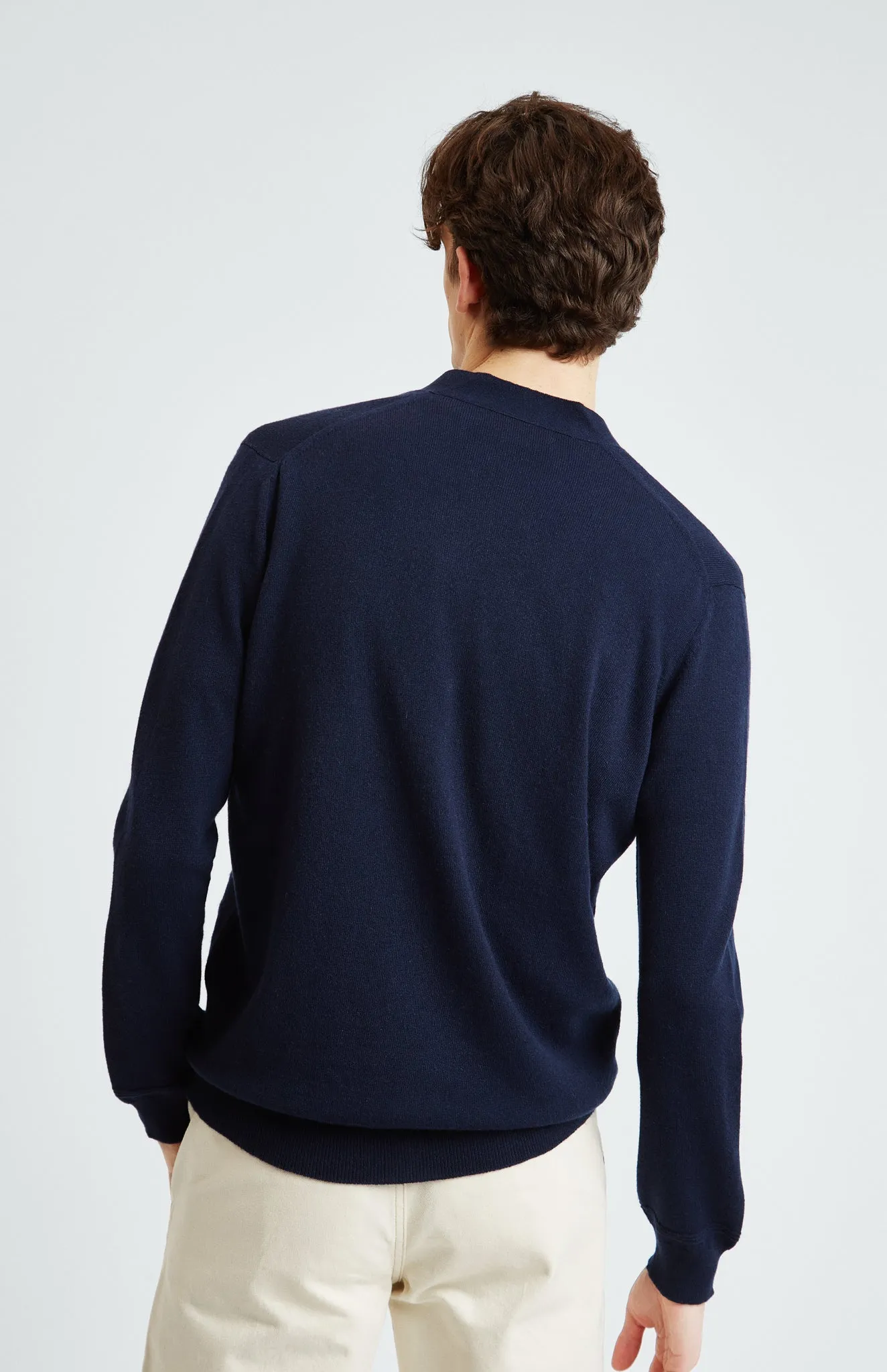 Men's Cashmere Cardigan In Navy sold by Pringle of Scotland product image thumbnail 5