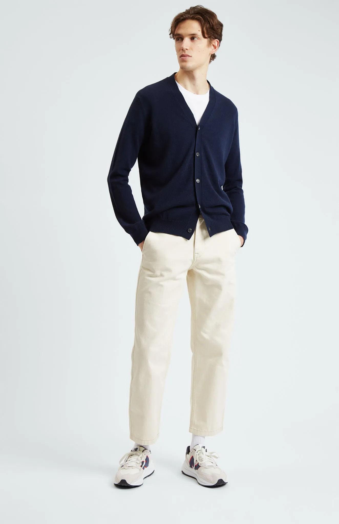 Men's Cashmere Cardigan In Navy sold by Pringle of Scotland product image thumbnail 3