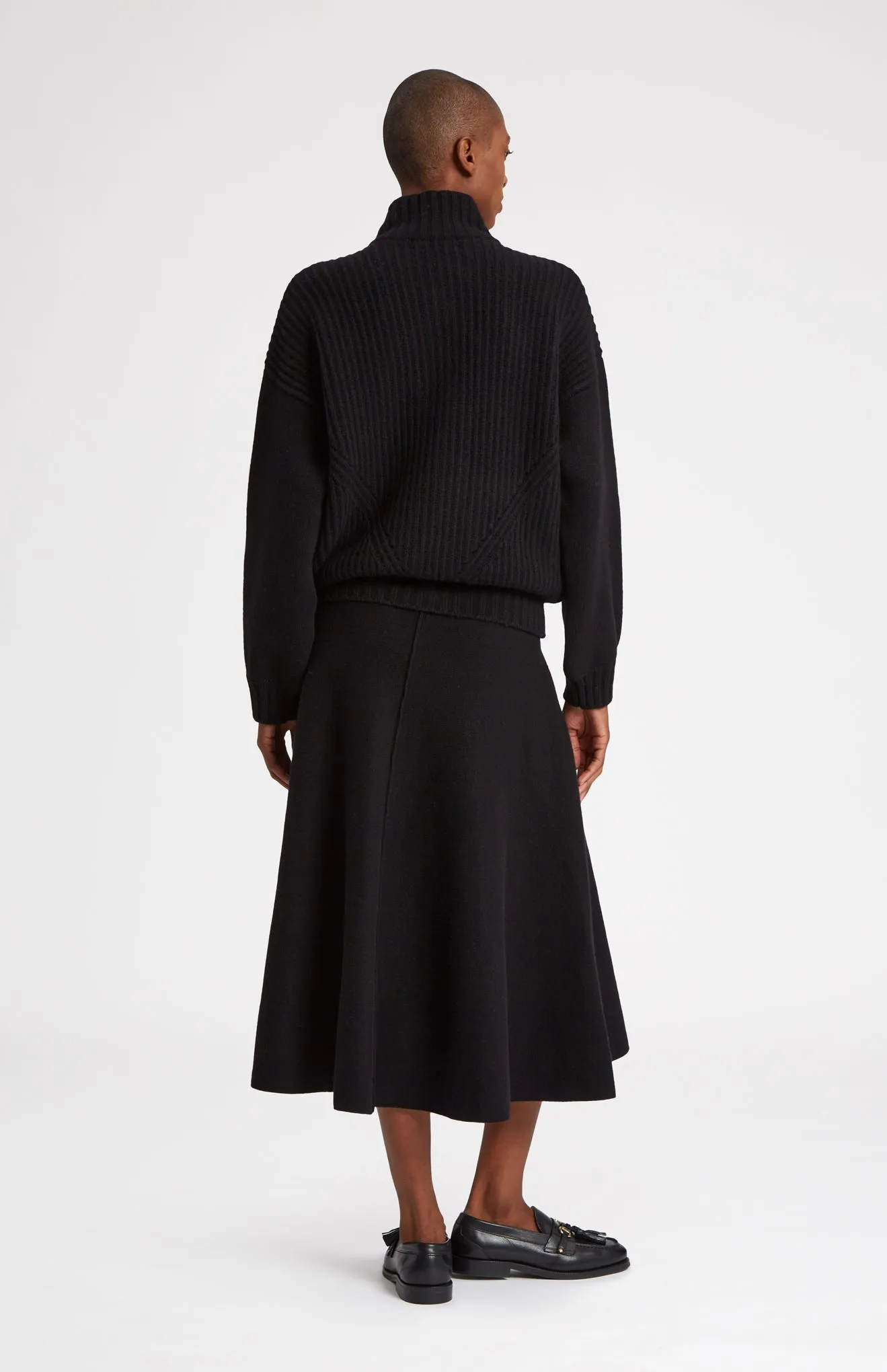 Cashmere Blend Midi Skirt In Black sold by Pringle of Scotland product image thumbnail 3