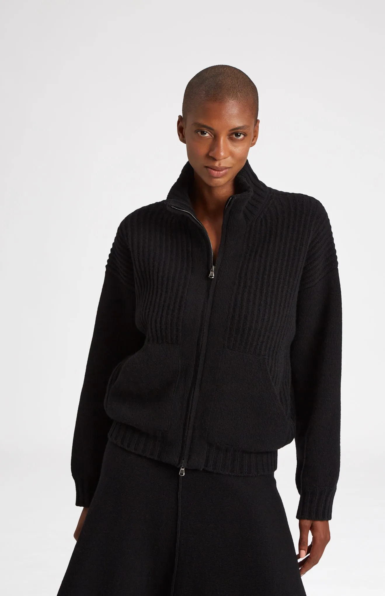 Cashmere Blend Midi Skirt In Black sold by Pringle of Scotland product image thumbnail 2