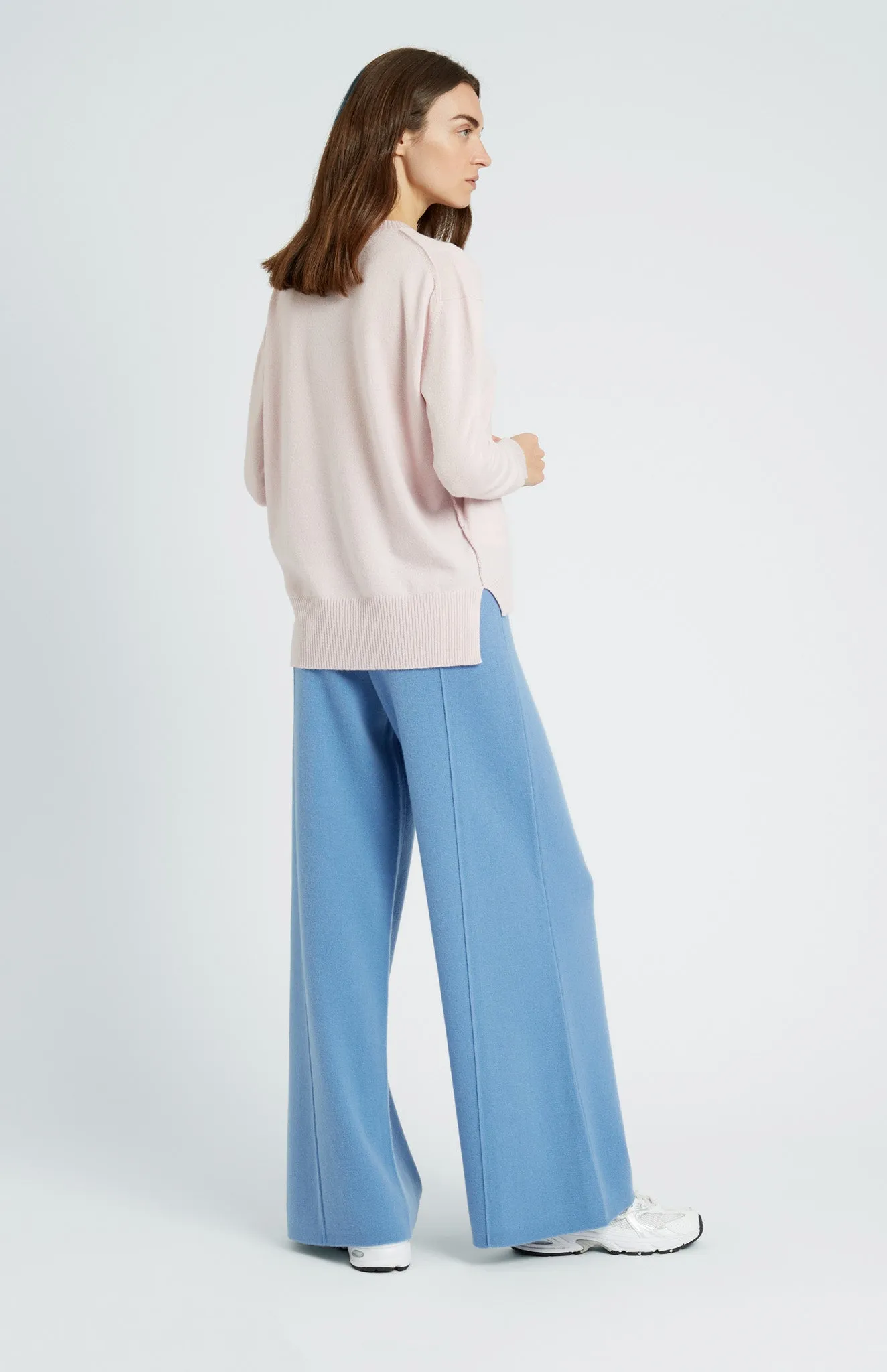 Cashmere Blend Trousers In Cornflower sold by Pringle of Scotland product image thumbnail 2