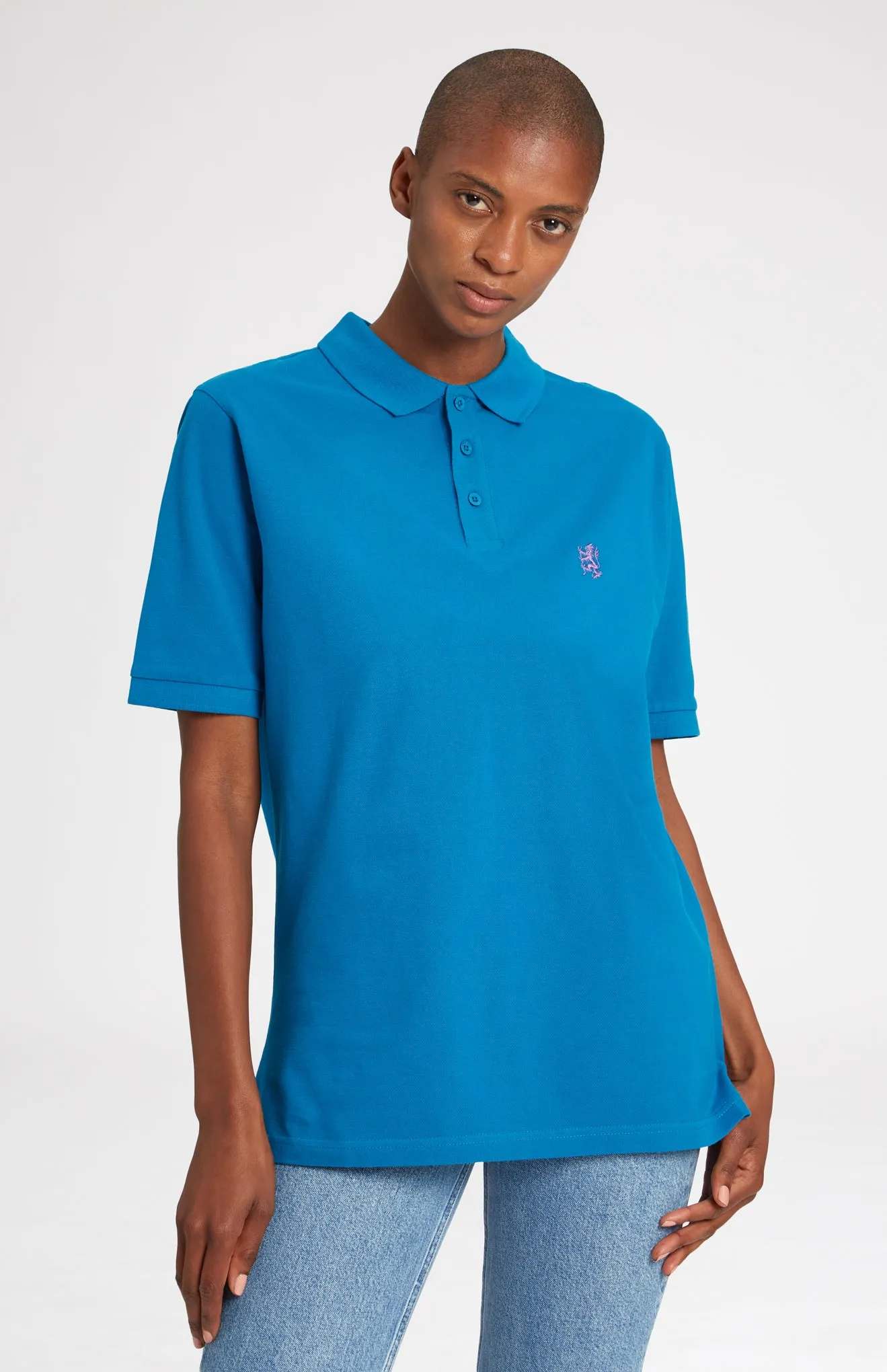 Cotton Heritage Golf Polo Shirt In Lagoon sold by Pringle of Scotland product image thumbnail 5