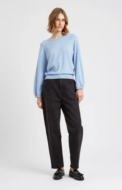 Women's Lightweight Round Neck Cashmere Jumper In Mirage Blue sold by Pringle of Scotland