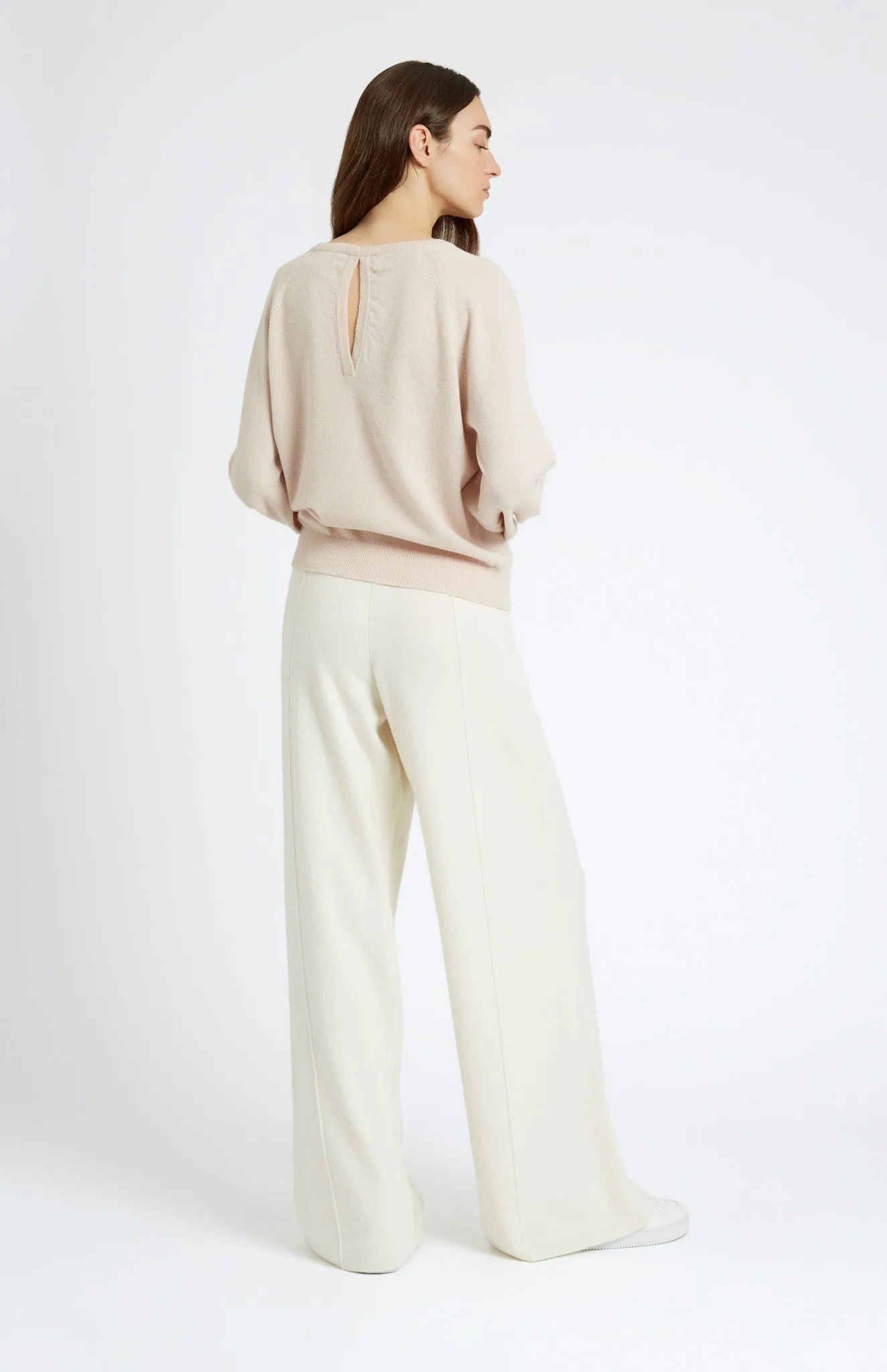 Women's Lightweight Round Neck Cashmere Jumper In Pastel Pink sold by Pringle of Scotland product image thumbnail 5