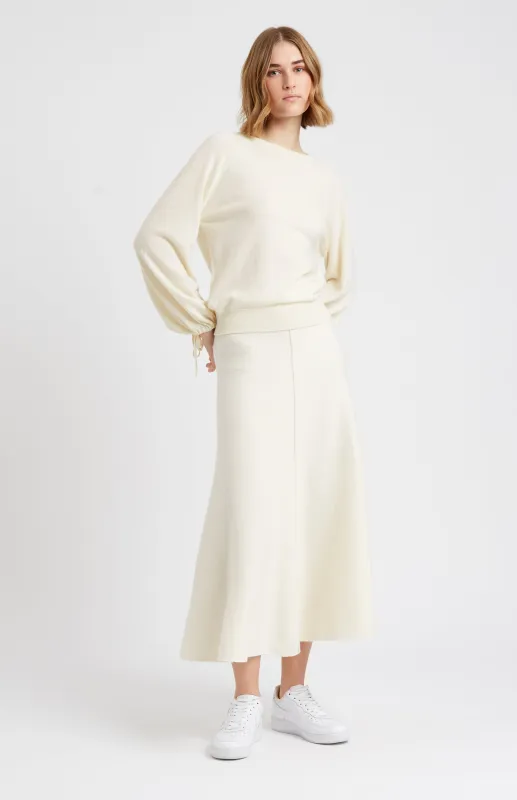 Women's Lightweight Round Neck Cashmere Jumper In Off White sold by Pringle of Scotland