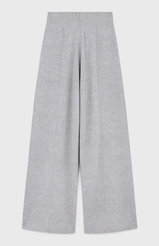 Cashmere Blend Trousers In Grey Melange sold by Pringle of Scotland