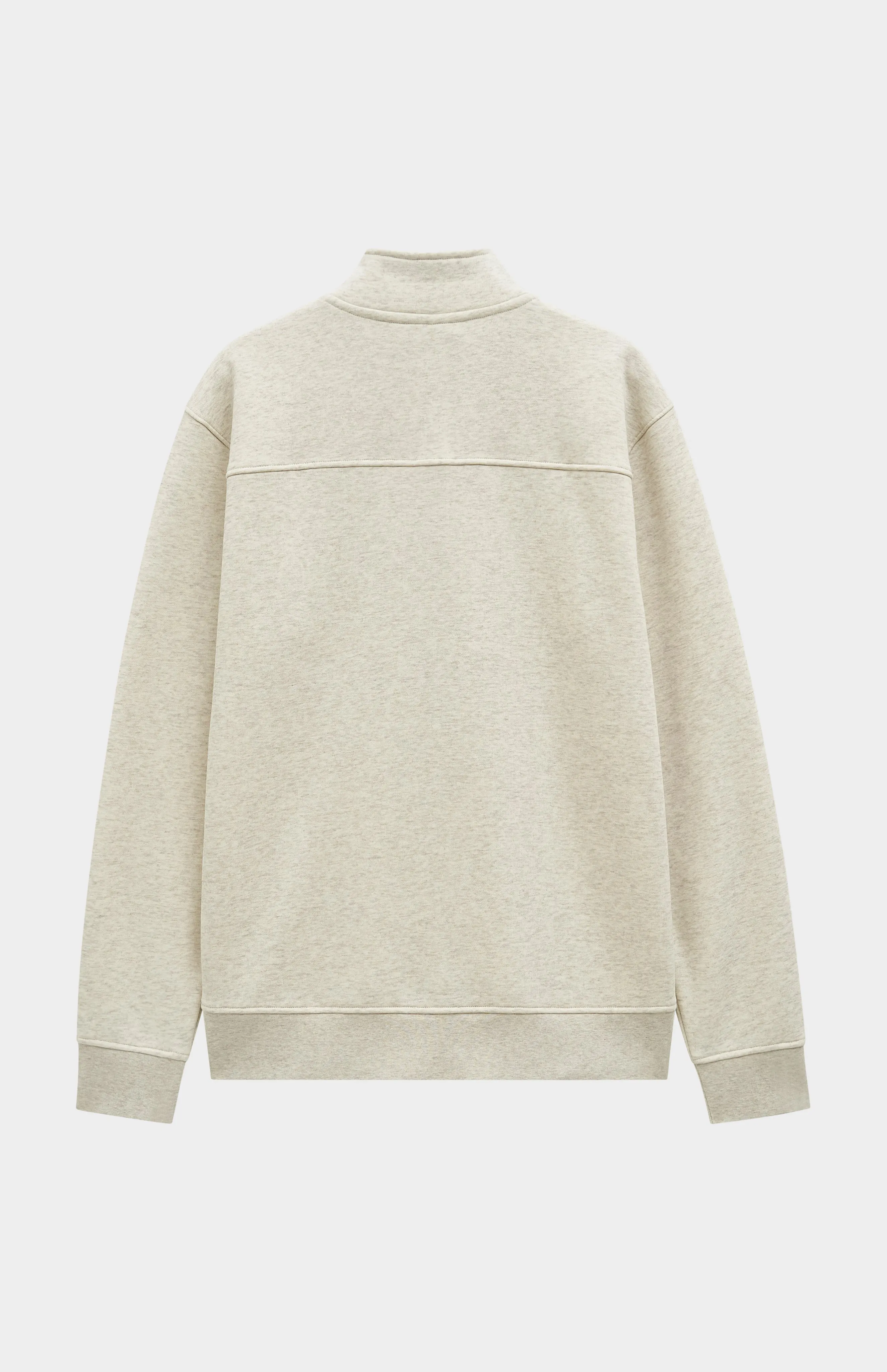 Men's Qtr Zip Track Jumper In Ecru Beige Melange sold by Pringle of Scotland product image thumbnail 2