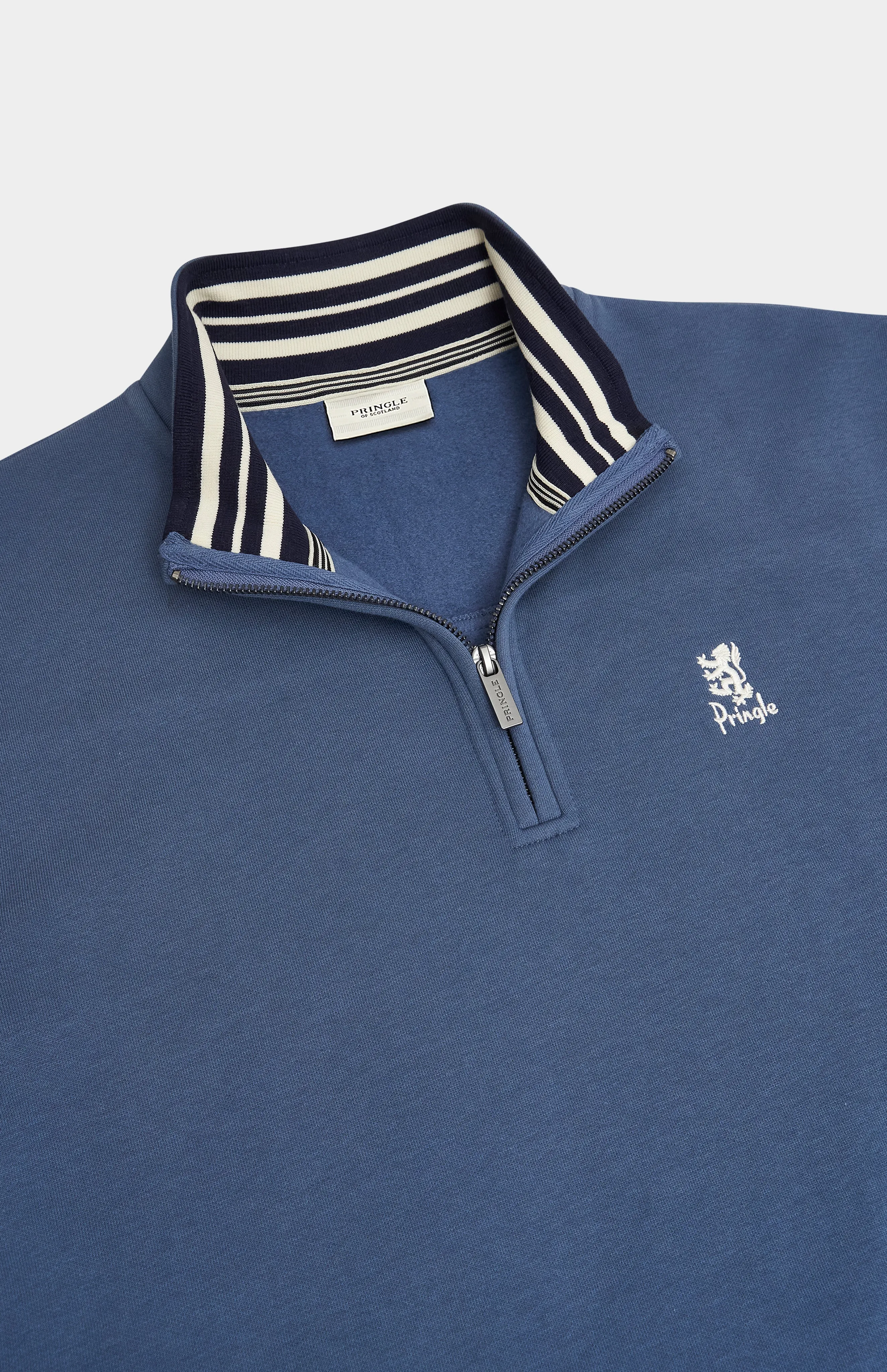 Men's Qtr Zip Track Jumper In Bering Sea Blue sold by Pringle of Scotland product image thumbnail 2