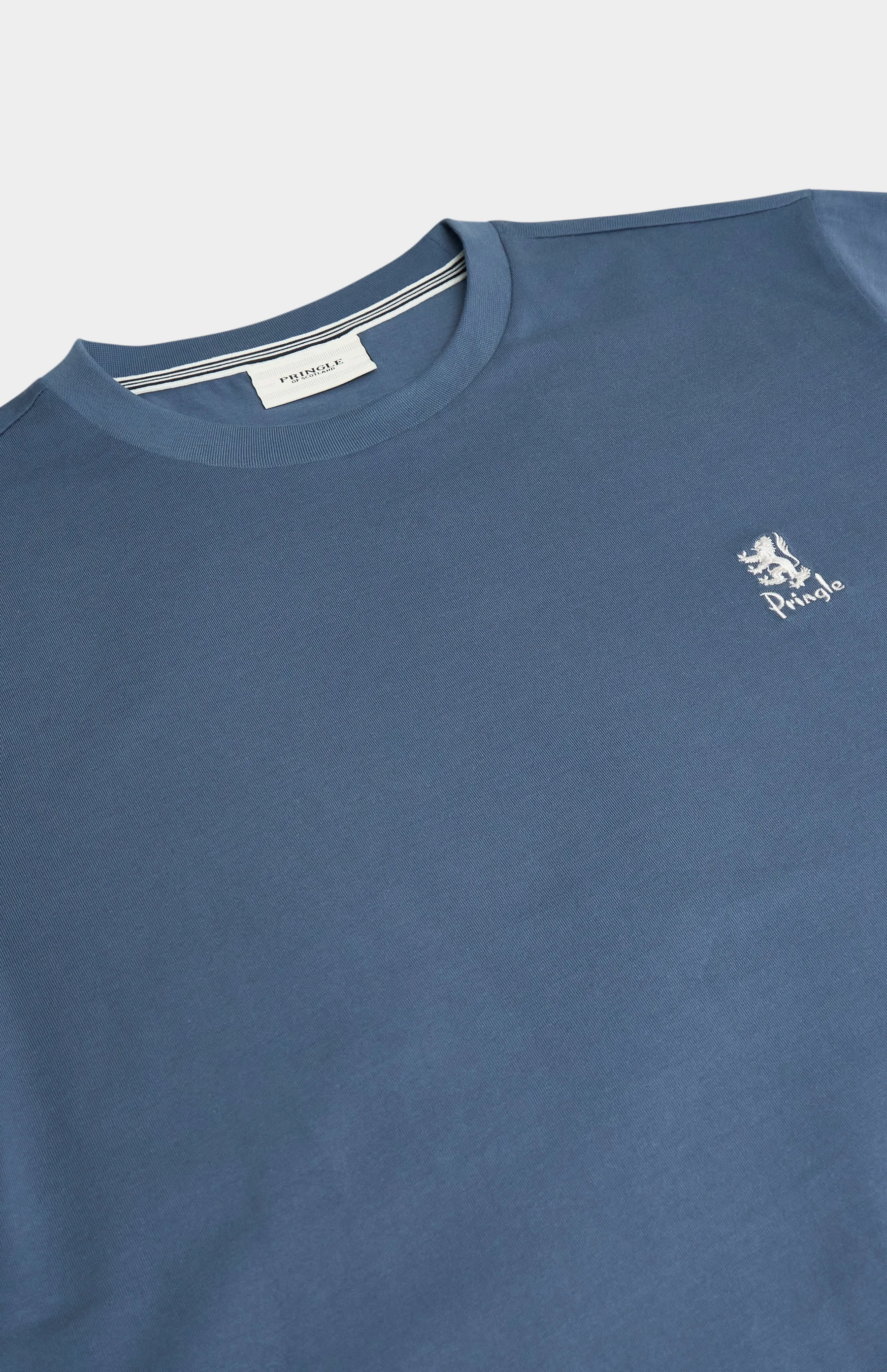 Men's Mid-weight Supima Cotton T-shirt In Blue sold by Pringle of Scotland product image thumbnail 2