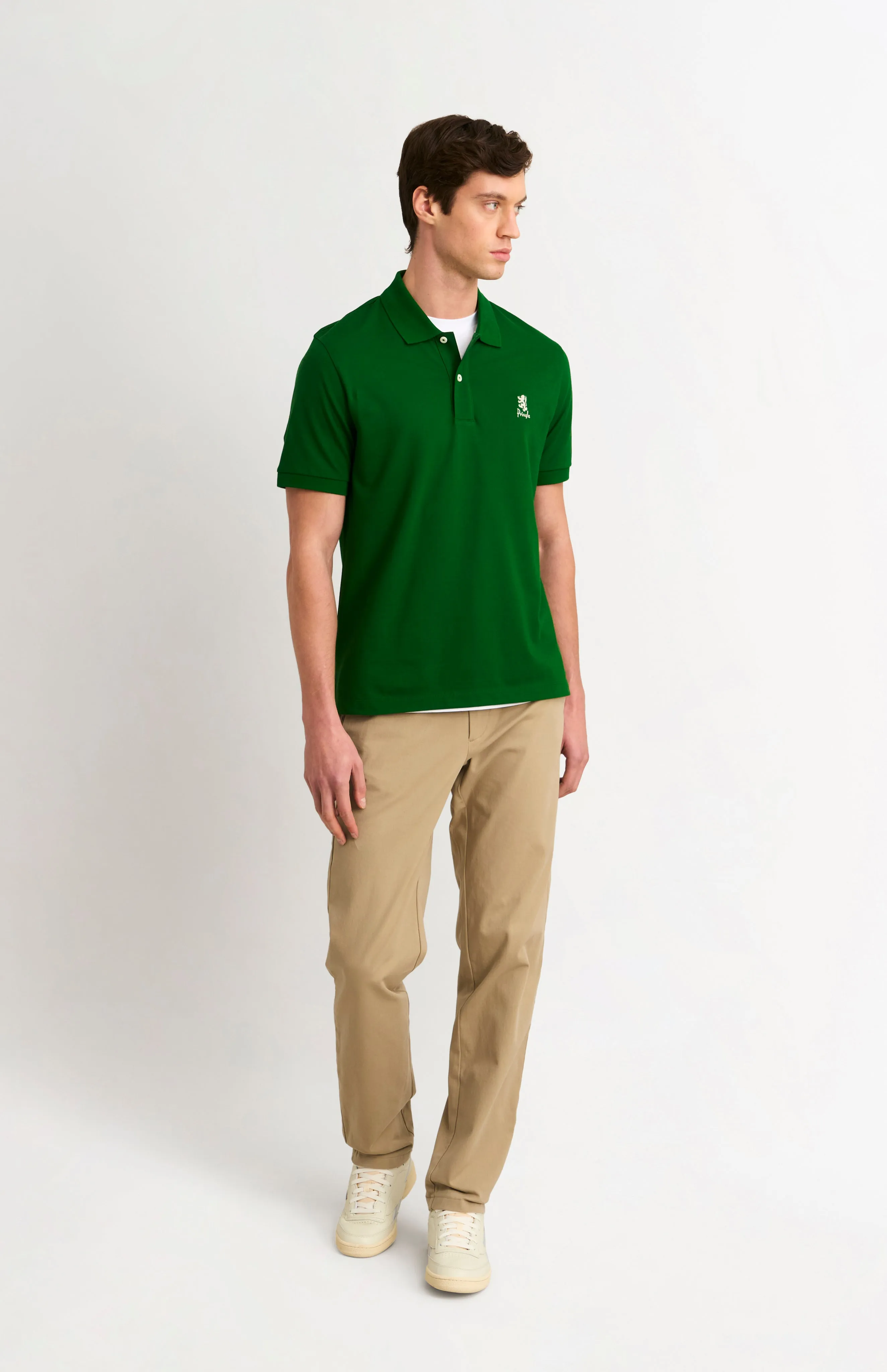 Men's Cotton Pique Polo Shirt In Bright Green sold by Pringle of Scotland product image thumbnail 2