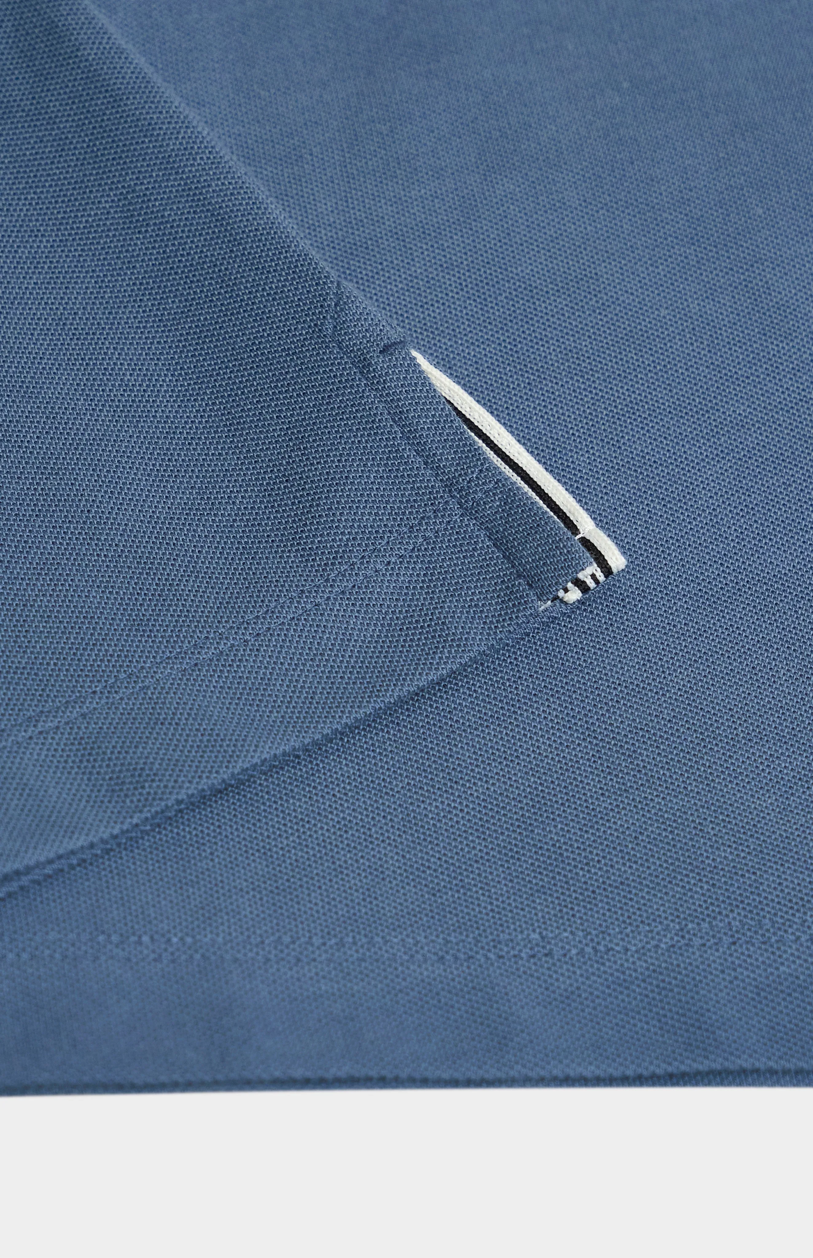 Men's Cotton Pique Polo Shirt In Bering Blue sold by Pringle of Scotland product image thumbnail 3