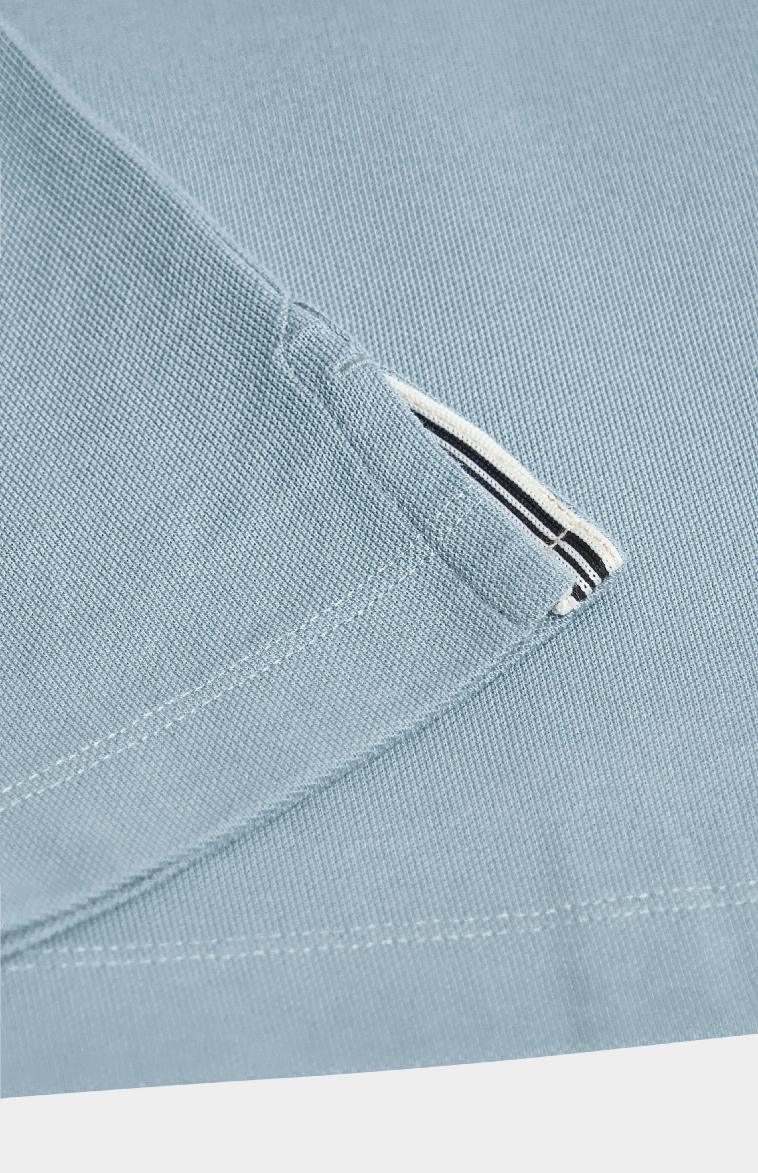 Men's Cotton Pique Polo Shirt In Sky Blue sold by Pringle of Scotland product image thumbnail 2