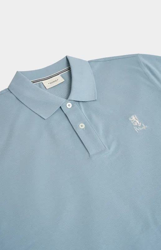 Men's Cotton Pique Polo Shirt In Sky Blue made by Pringle