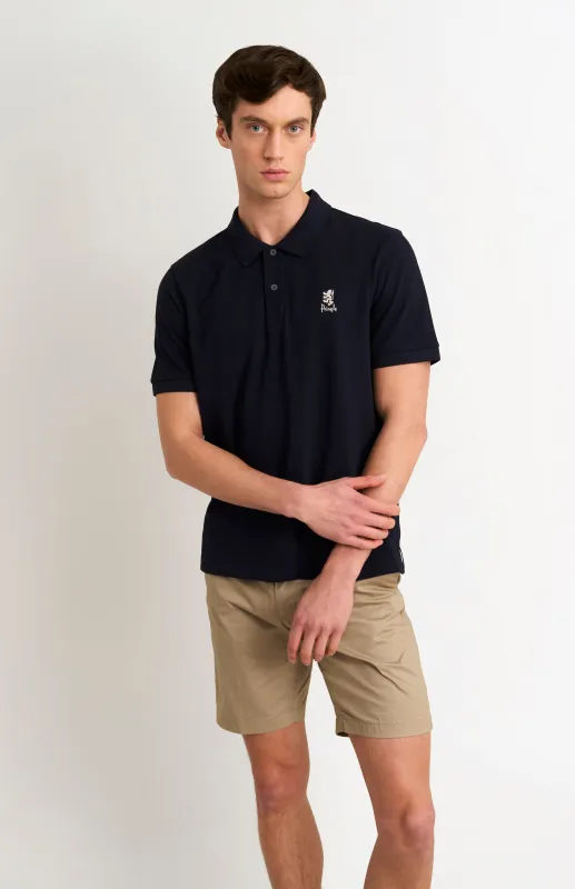 Men's Cotton Pique Polo Shirt In Navy made by Pringle