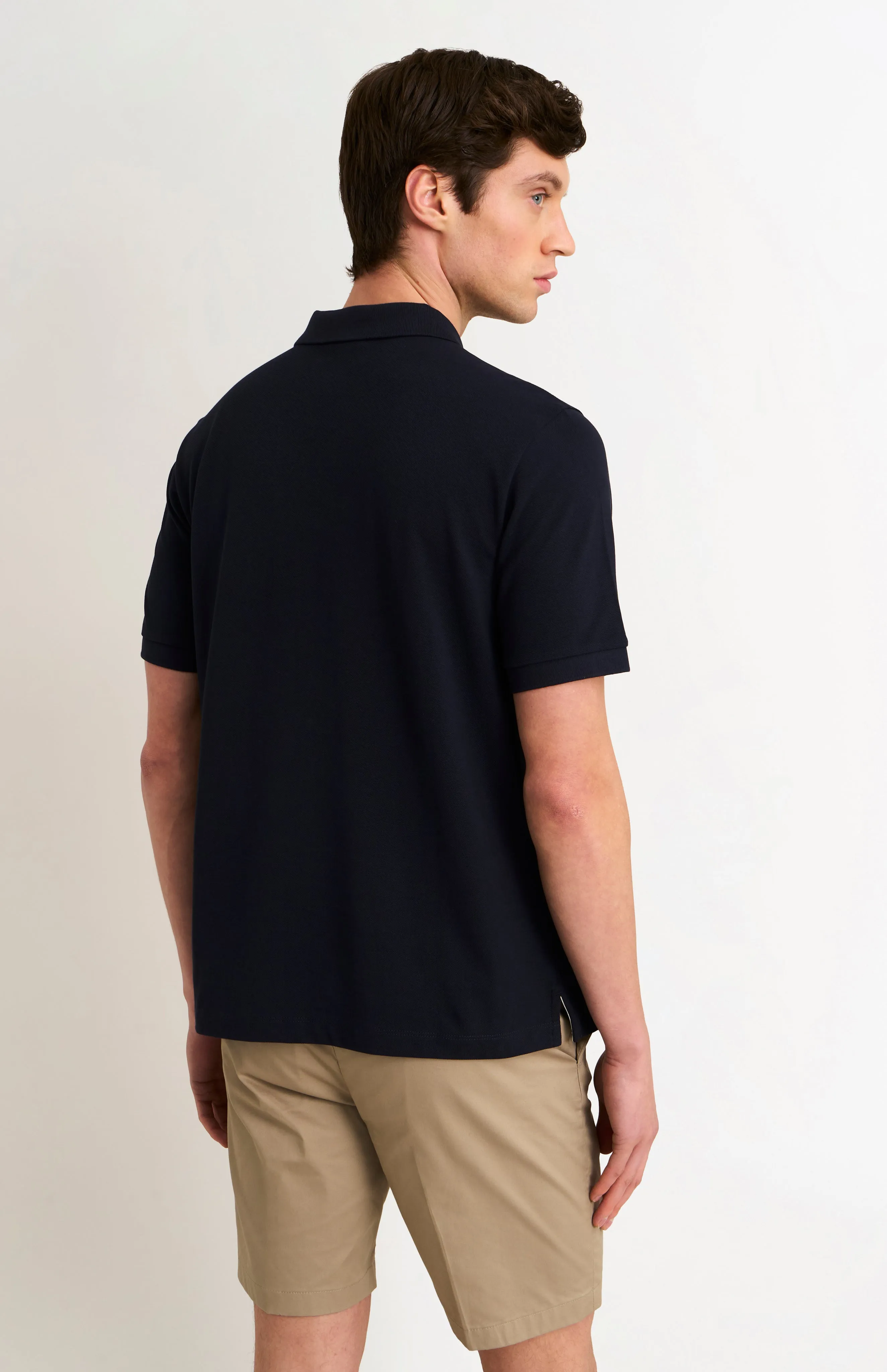 Men's Cotton Pique Polo Shirt In Navy sold by Pringle of Scotland product image thumbnail 4