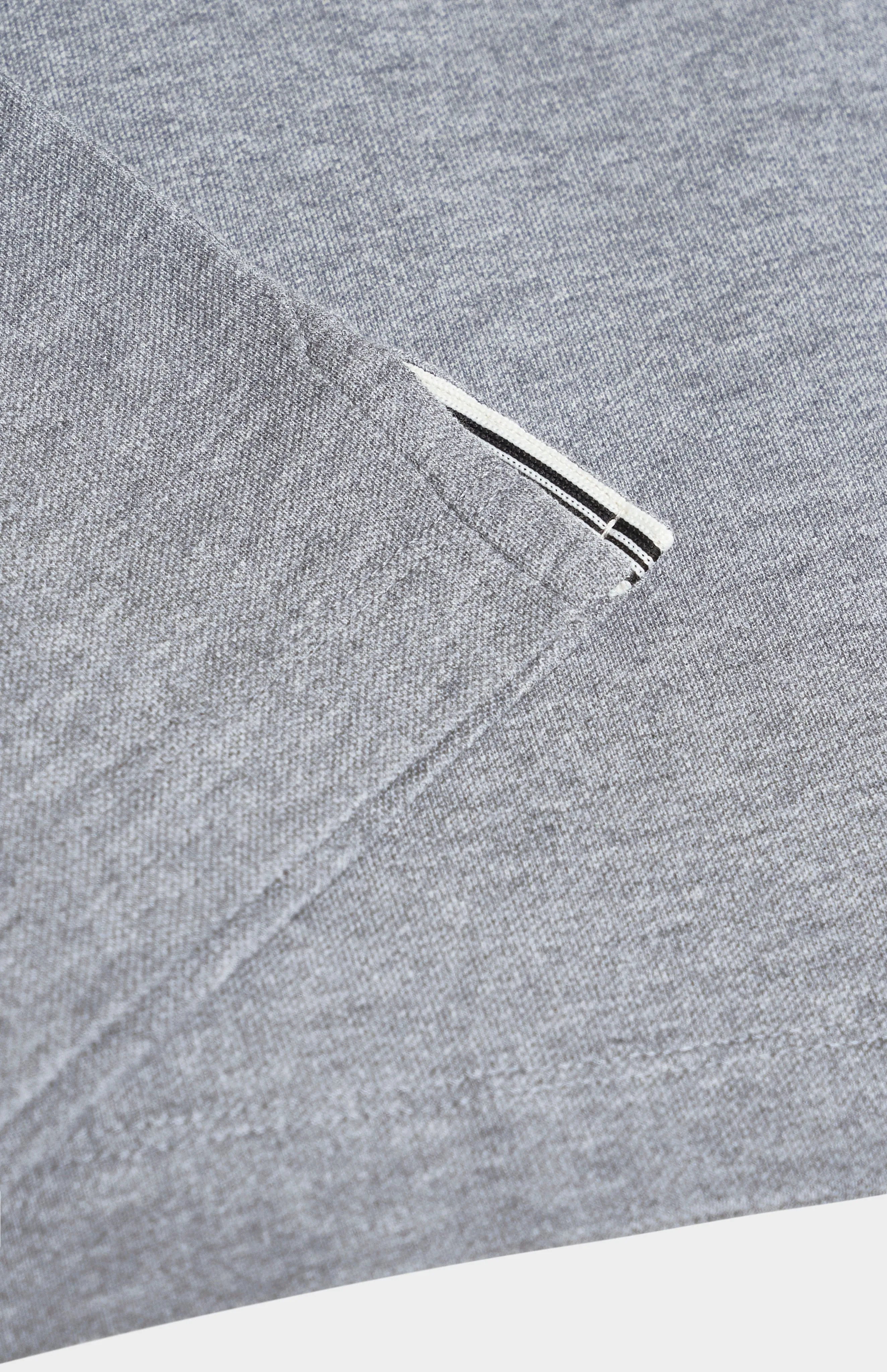 Men's Cotton Pique Polo Shirt In Grey Melange sold by Pringle of Scotland product image thumbnail 4