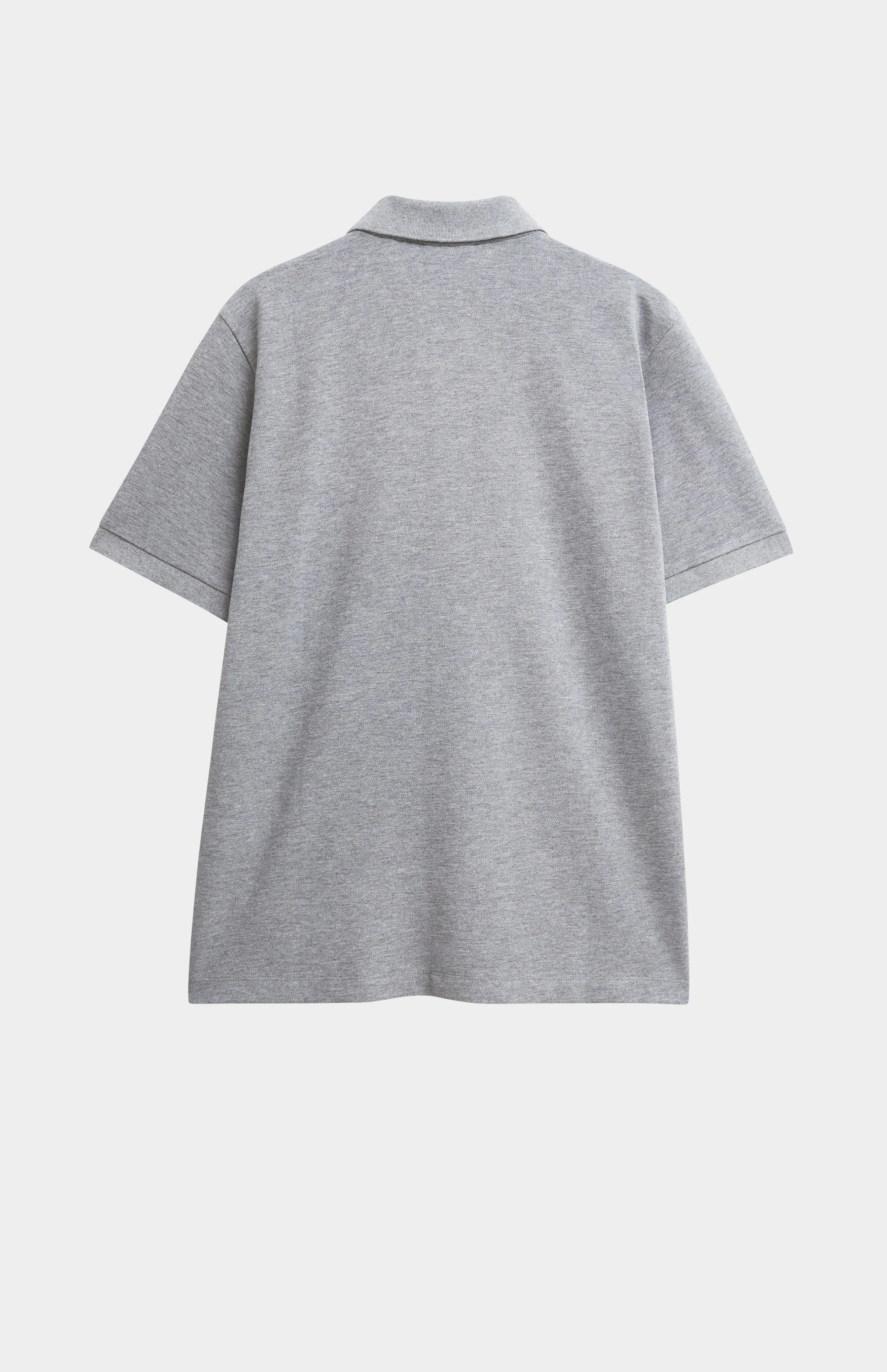 Men's Cotton Pique Polo Shirt In Grey Melange sold by Pringle of Scotland product image thumbnail 2
