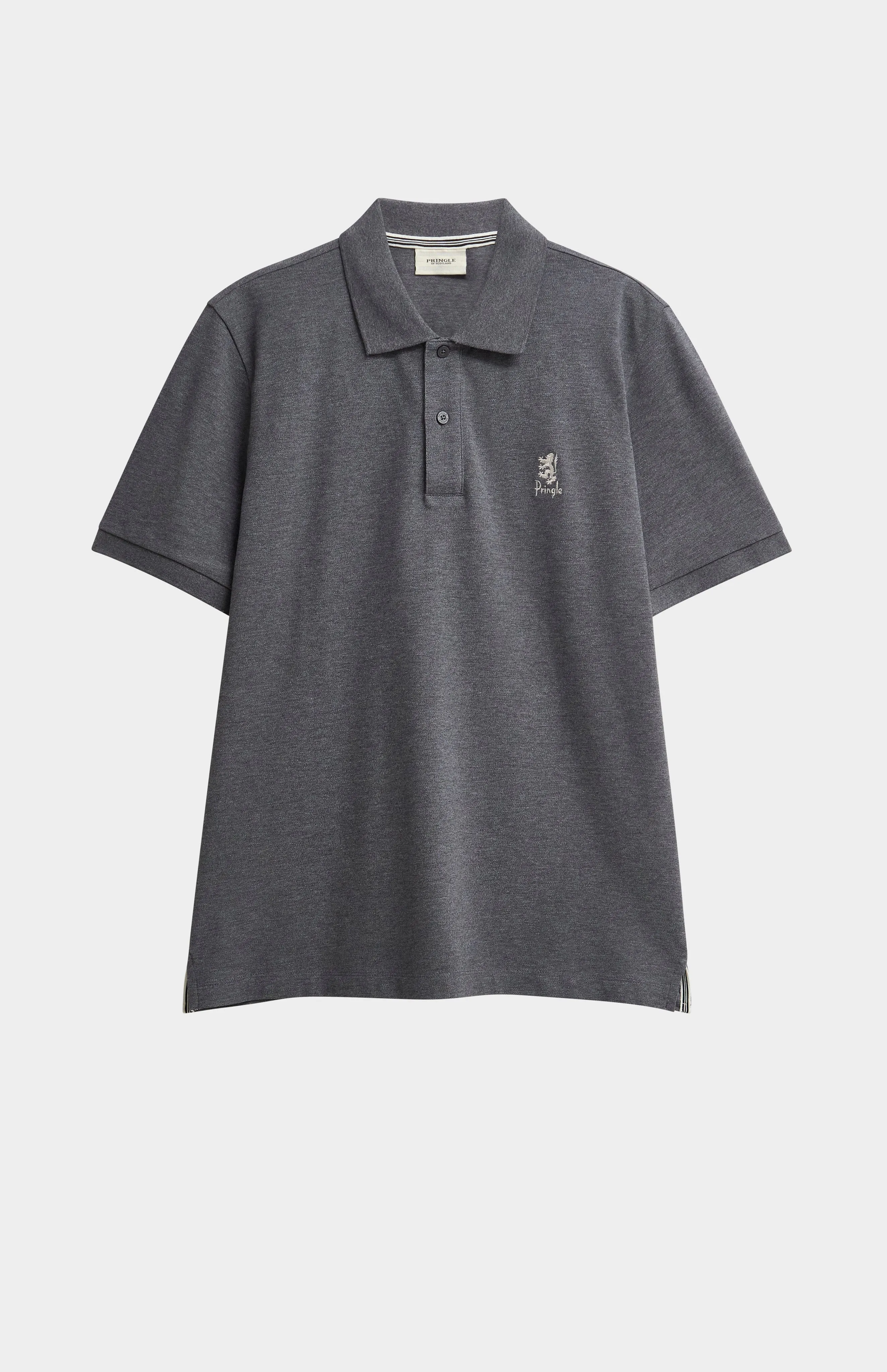 Men's Cotton Pique Polo Shirt In Charcoal sold by Pringle of Scotland product image thumbnail 5
