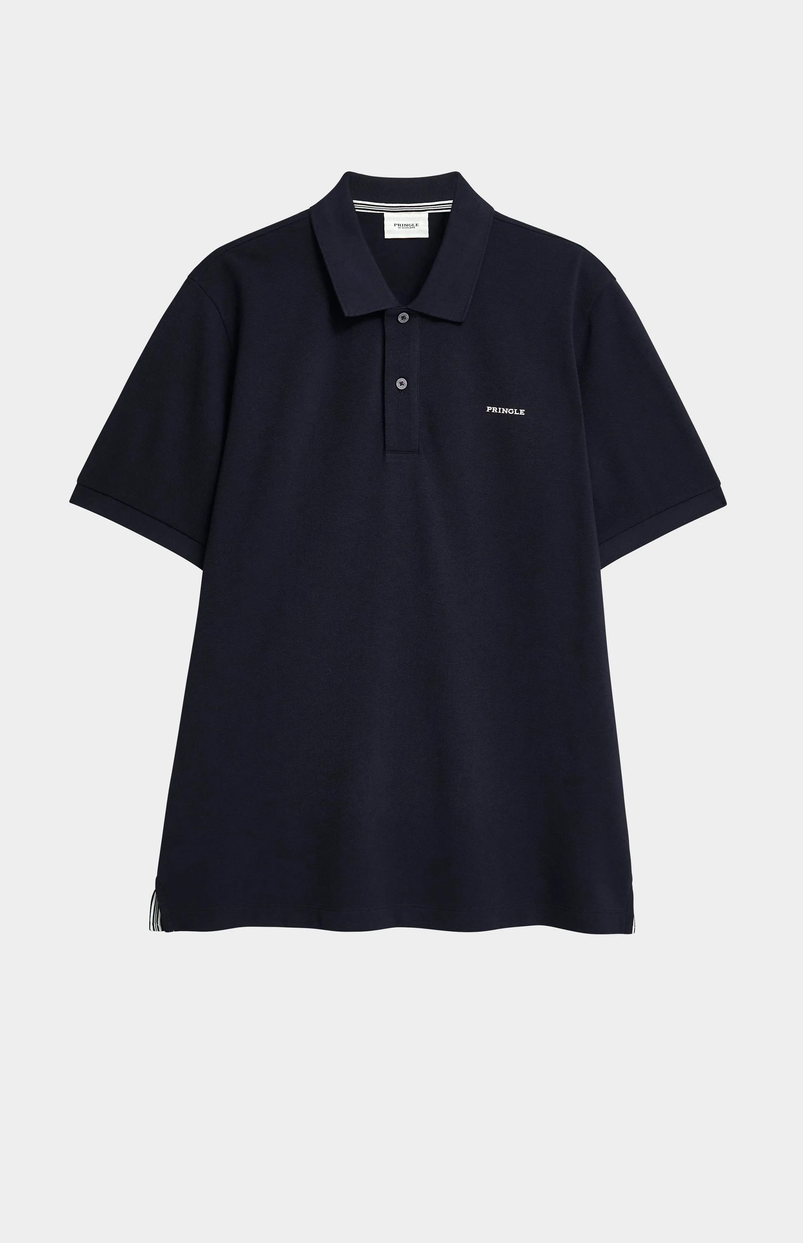 Men's Cotton Modal Pique Polo Shirt In Navy sold by Pringle of Scotland product image thumbnail 5